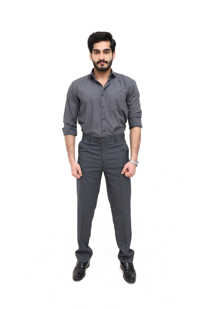 Men's Slate Grey Plain Shirt
