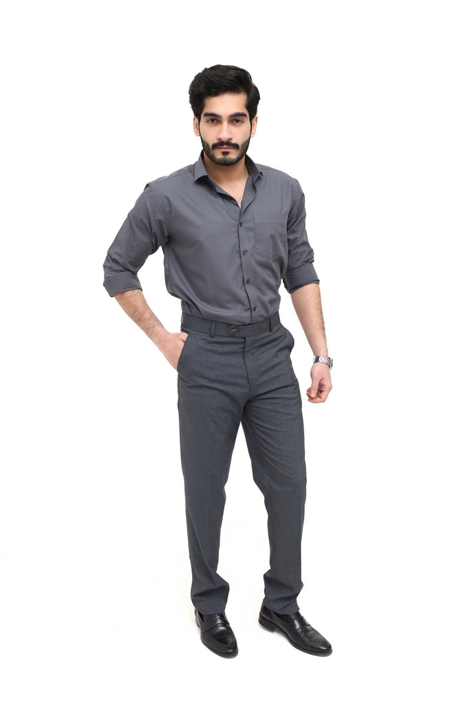 Men's Slate Grey Plain Shirt