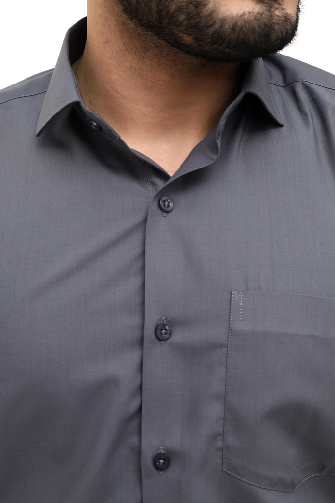 Men's Slate Grey Plain Shirt