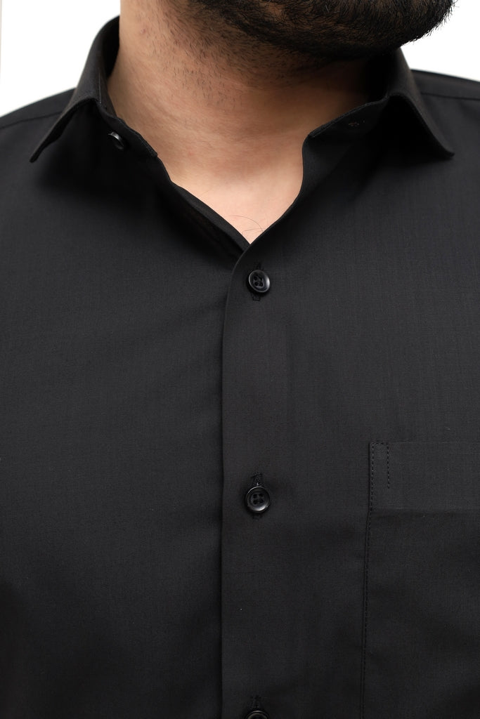 Men's Black Plain Shirt