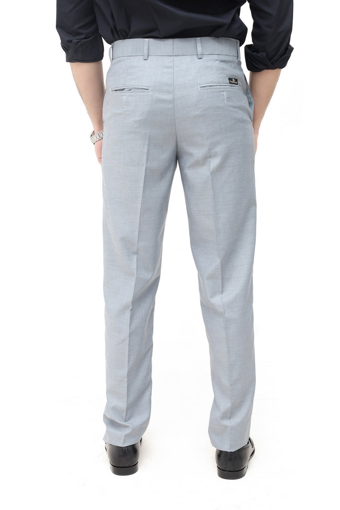 Men's Light Grey Tropical Fabric Formal Trouser
