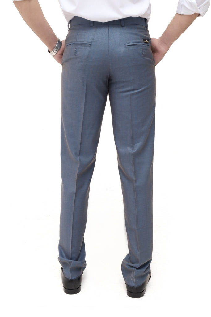 Men’s Steel Blue Tropical Fabric Formal Trouser