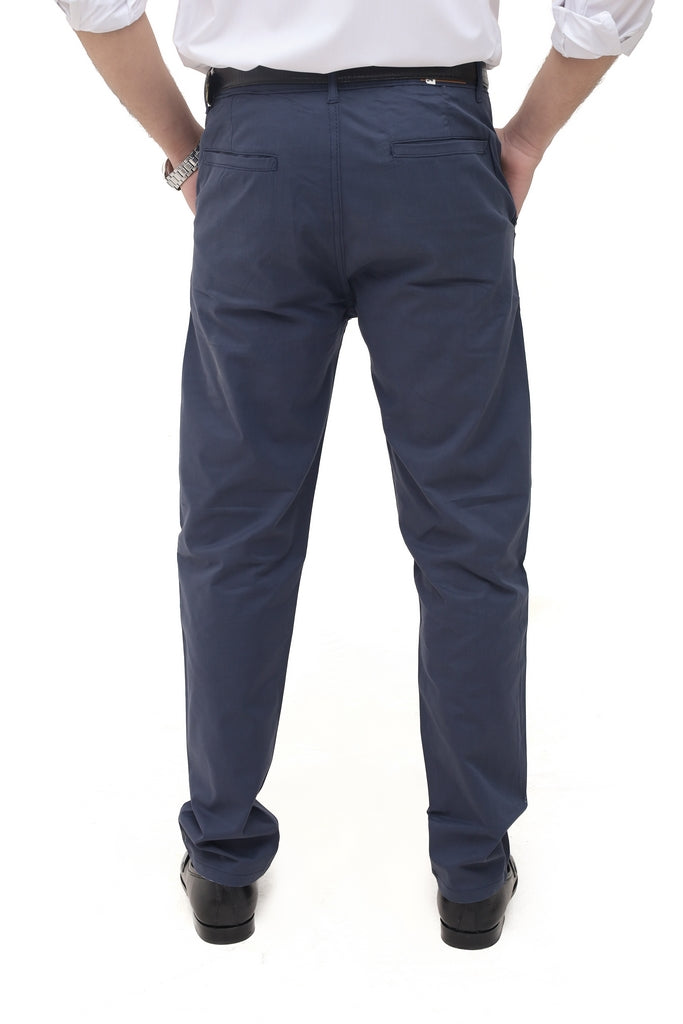 Men's Navy Blue Twill Cotton Chinos