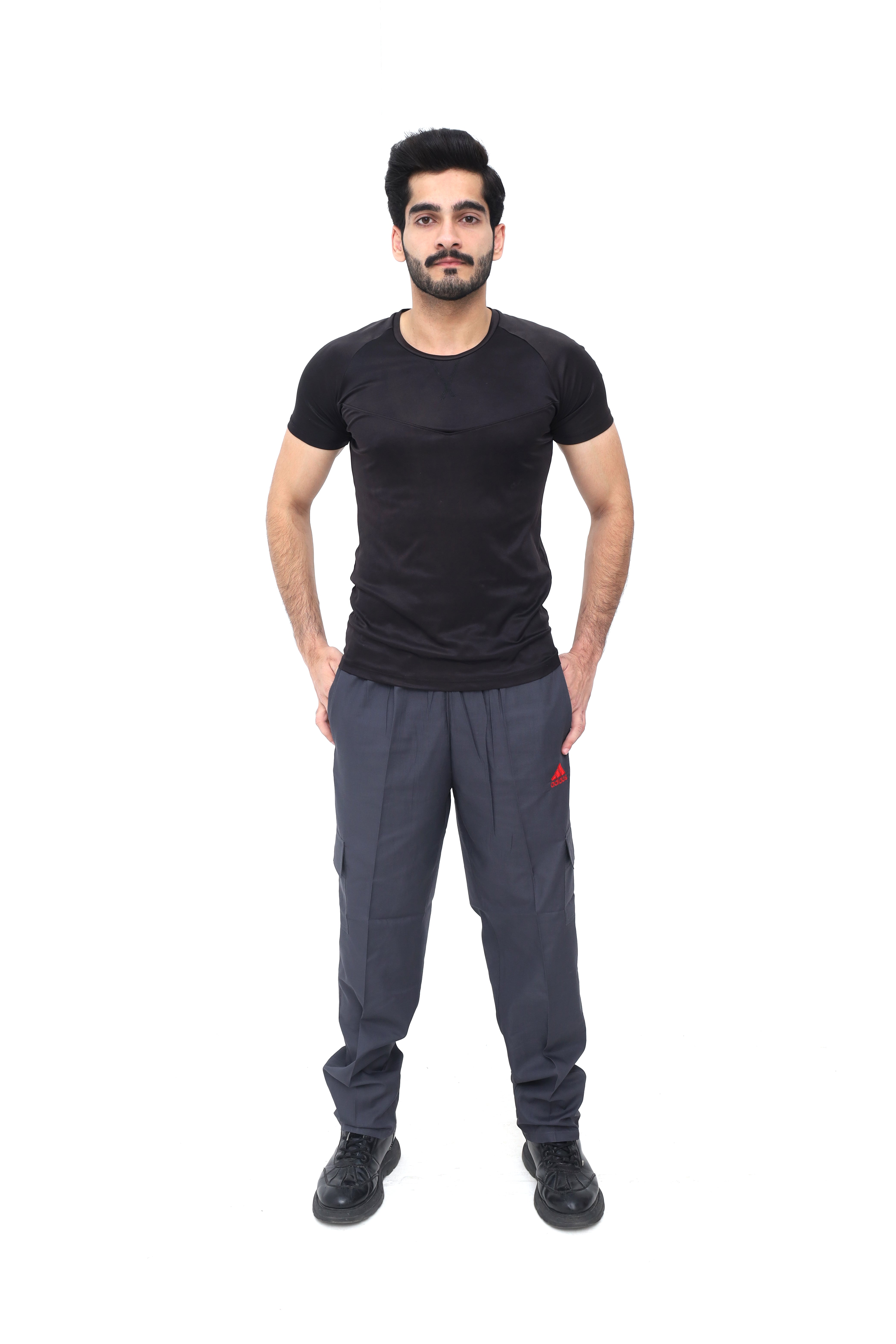 Adidas charcoal Cargo Trousers