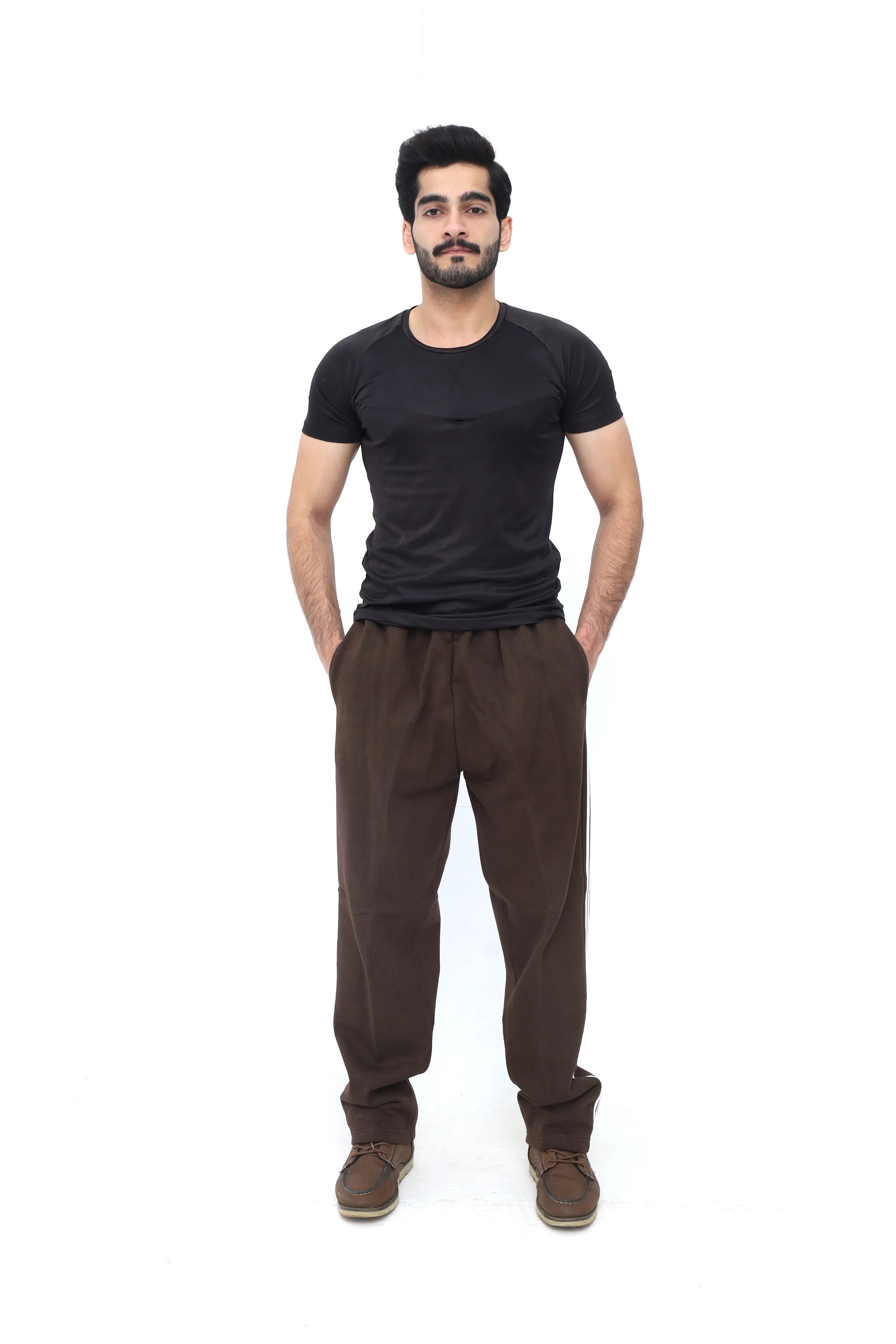Men's Over Sized Dark Brown Sweatpants