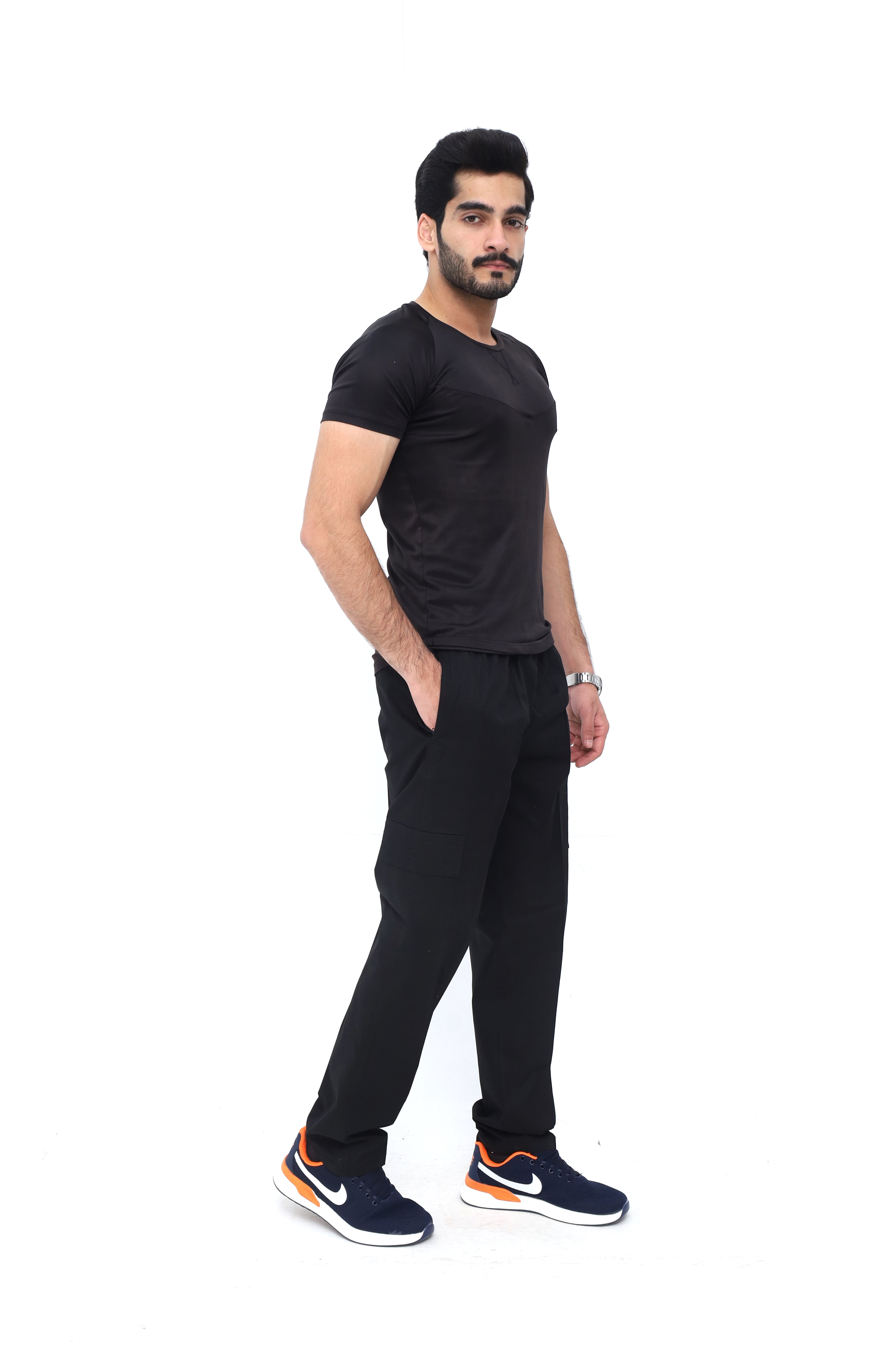 Black Cargo Trousers