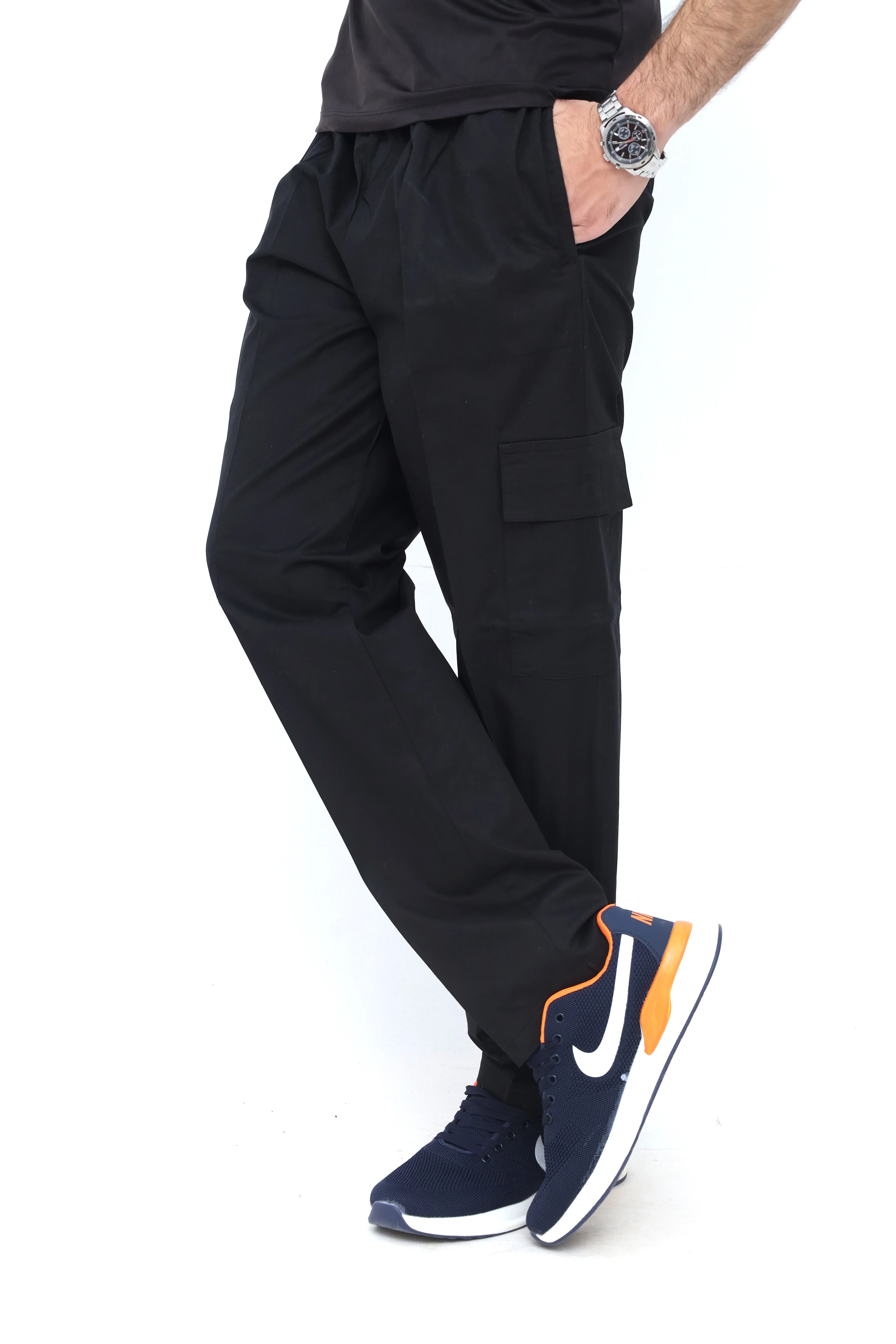 Black Cargo Trousers