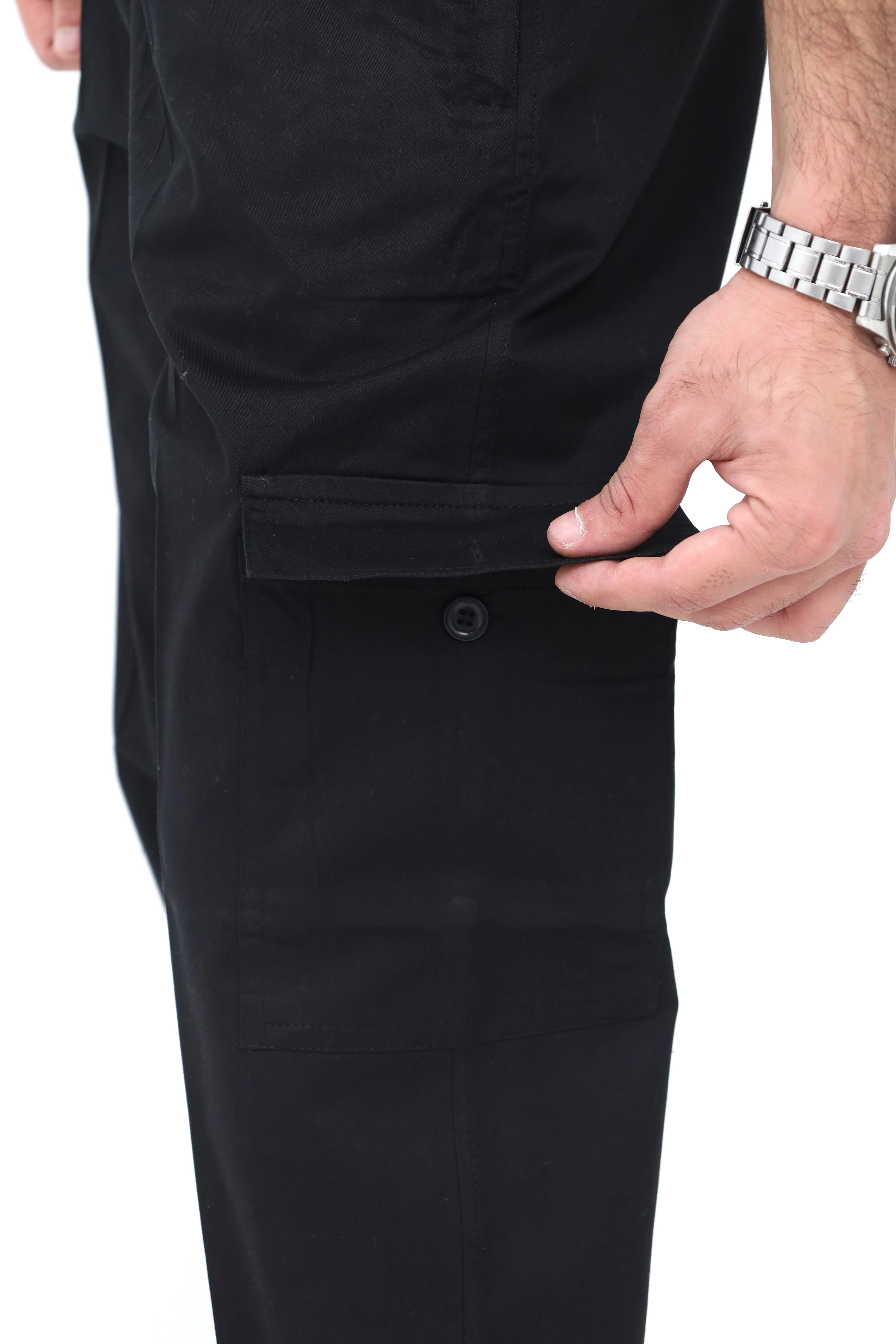 Black Cargo Trousers