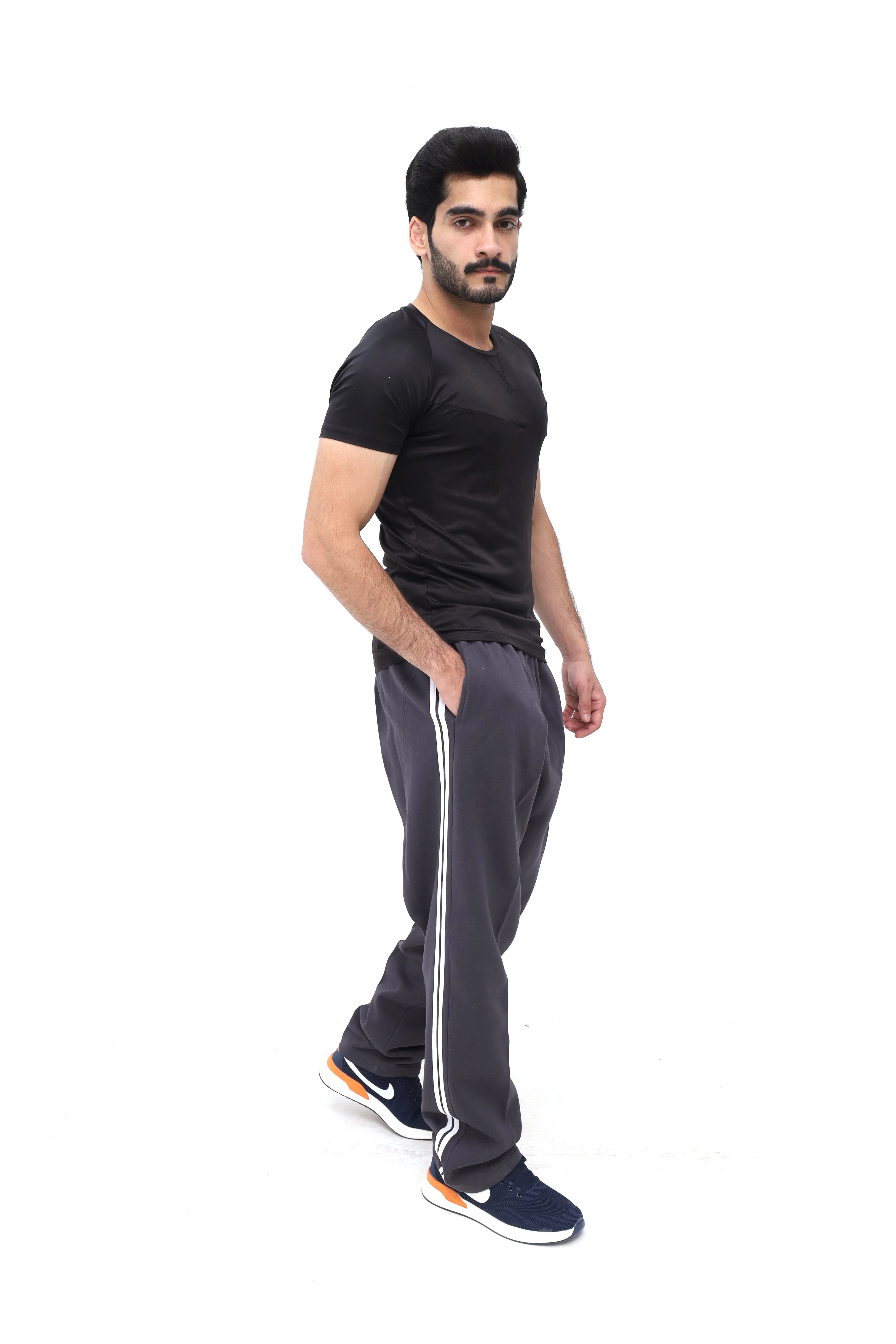 Men's Over Sized Dark Grey Sweatpants