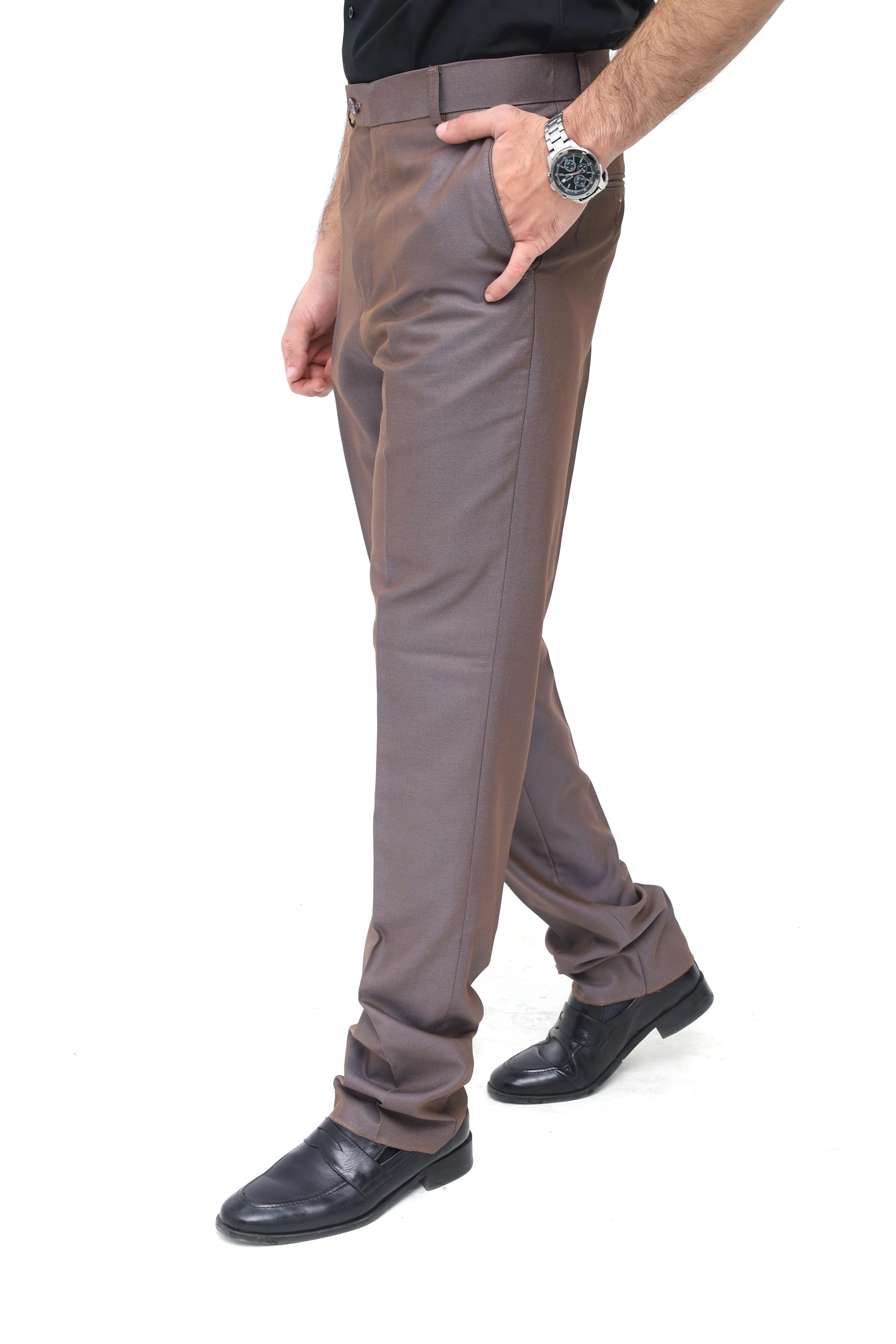 Classic Fit Mocha Brown Formal Trouser
