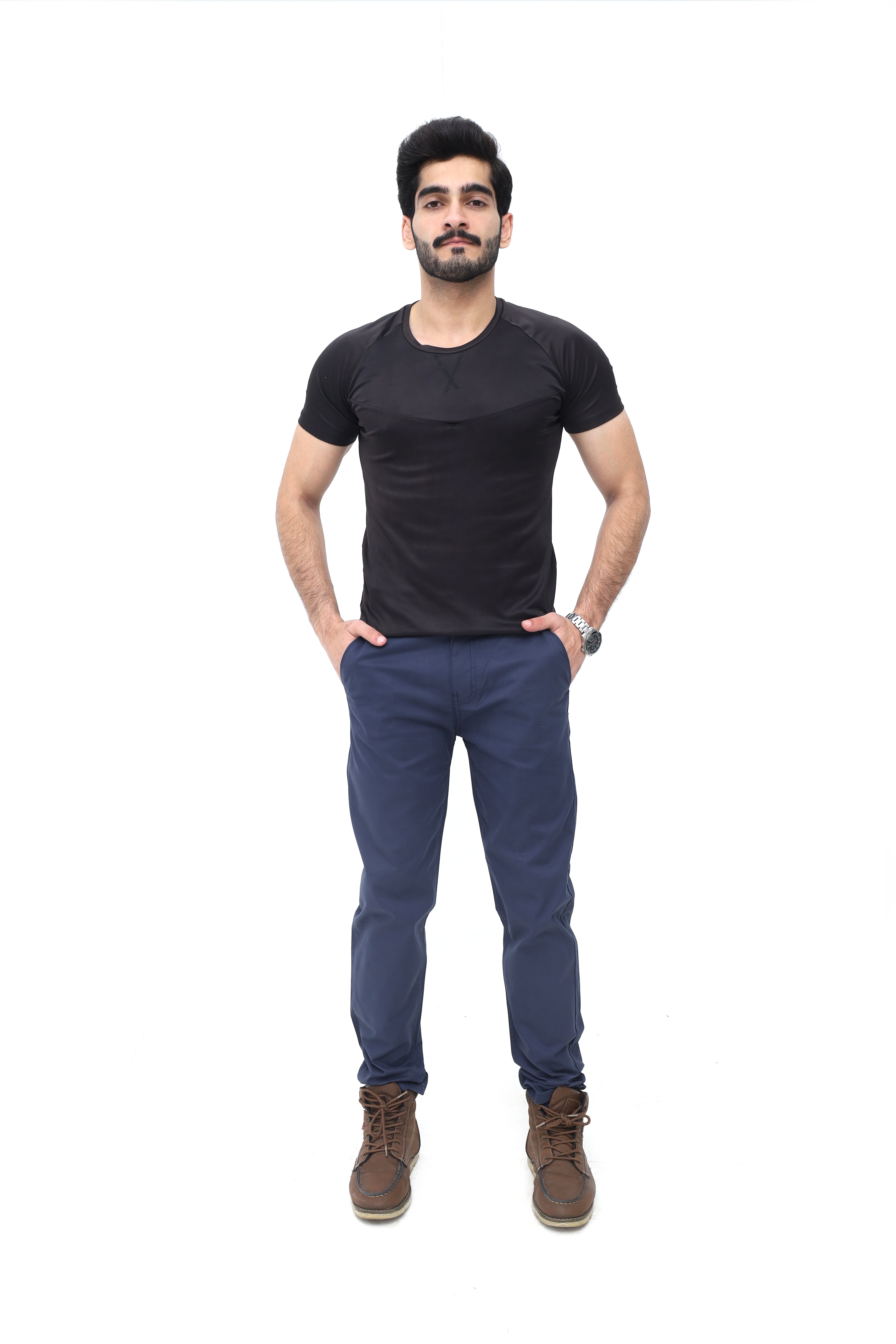 Blue Indigo Relaxed Fit Chinos