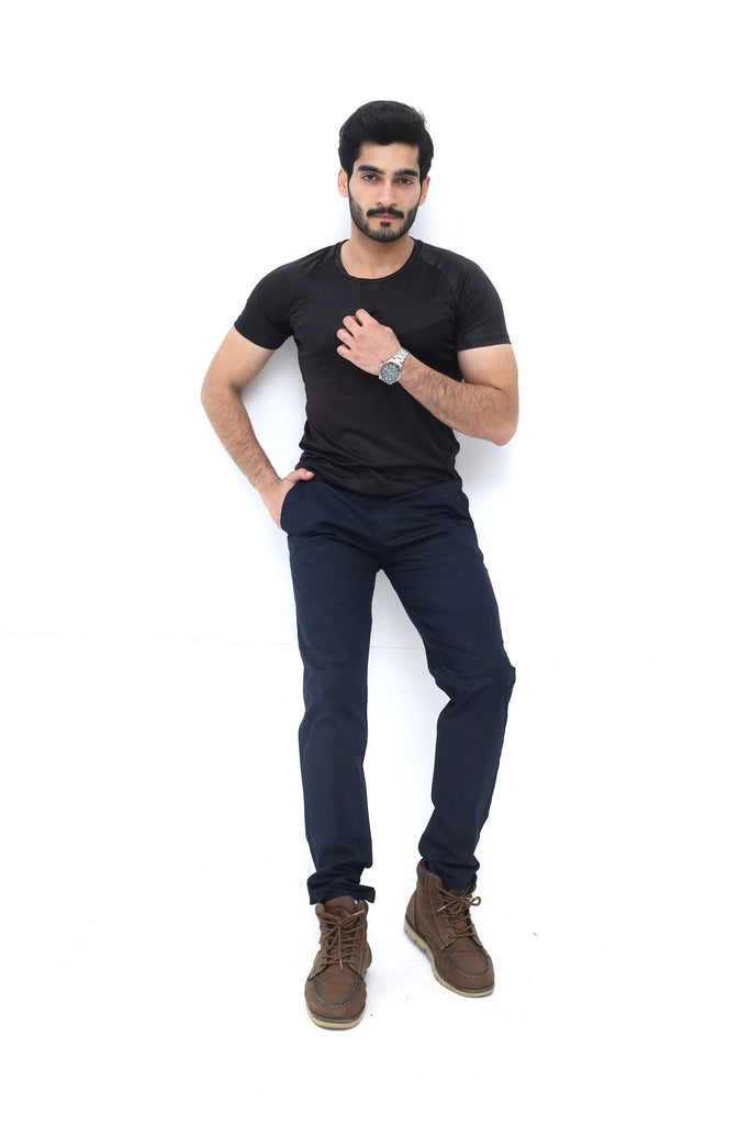 Dark Blue Indigo Relaxed Fit Chinos