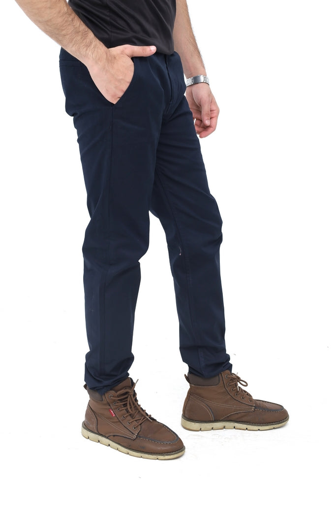 Dark Blue Indigo Relaxed Fit Chinos