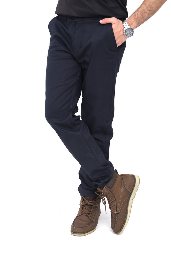 Denim Black Indigo Relaxed Fit Chinos