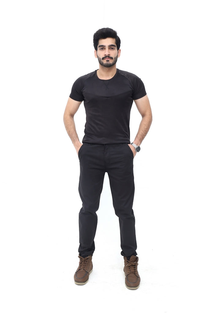 Black Indigo Relaxed Fit Chinos
