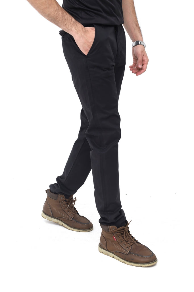 Black Indigo Relaxed Fit Chinos