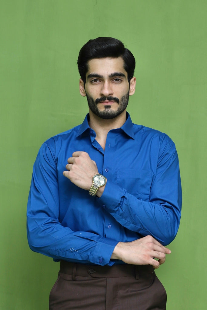Men's Royal Blue Formal Shirt