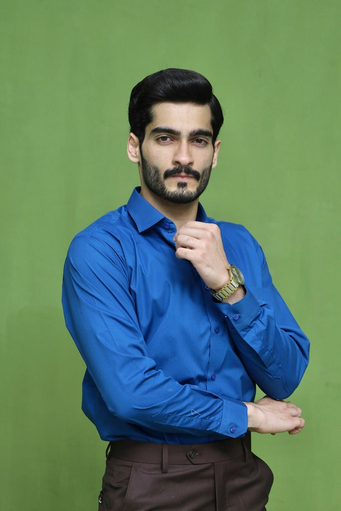 Men's Royal Blue Formal Shirt