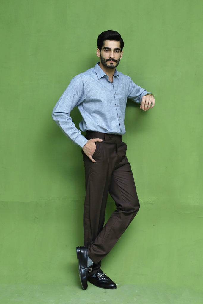 Men's Slate Blue Formal Shirt