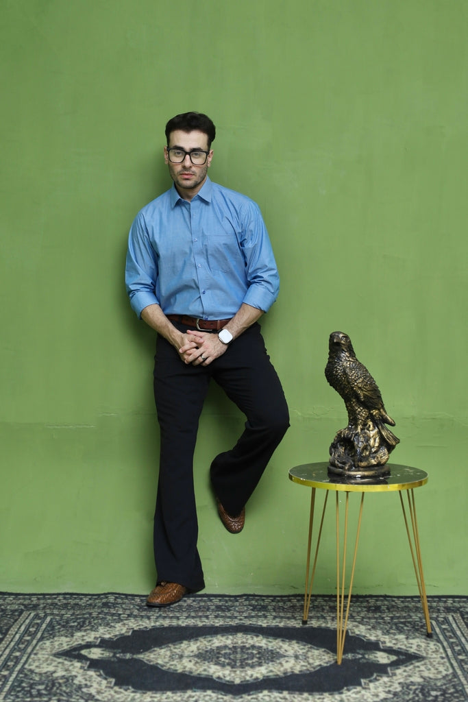 Men's Classic Blue Formal Shirt