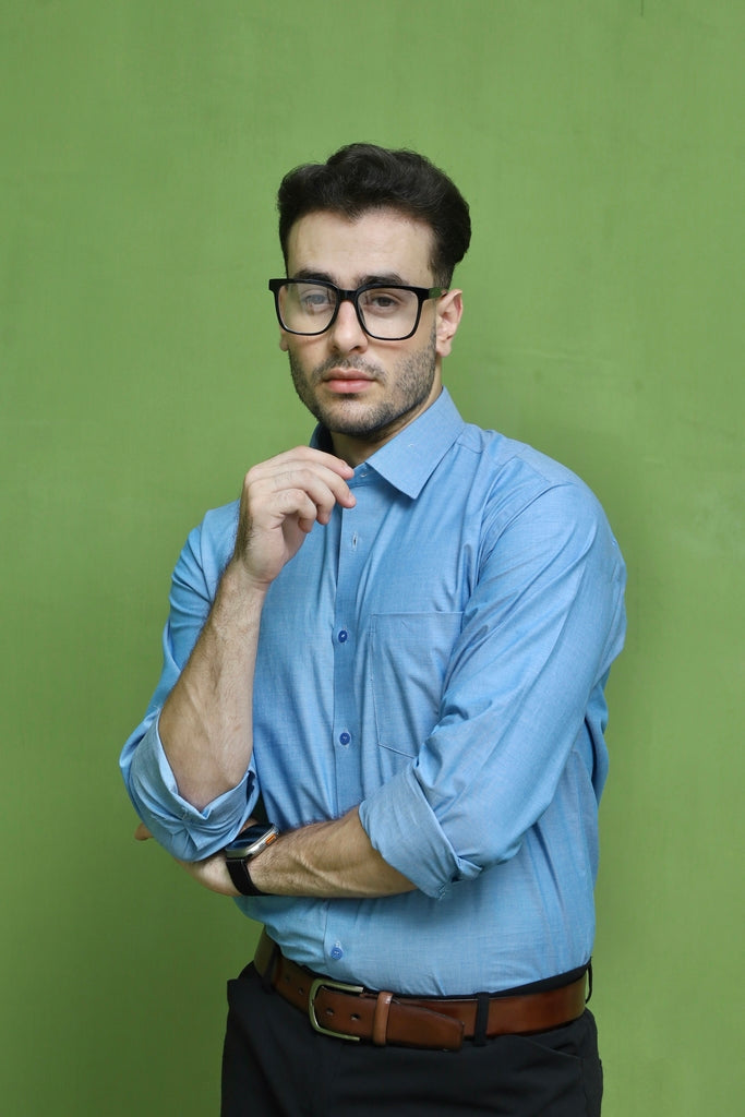 Men's Classic Blue Formal Shirt