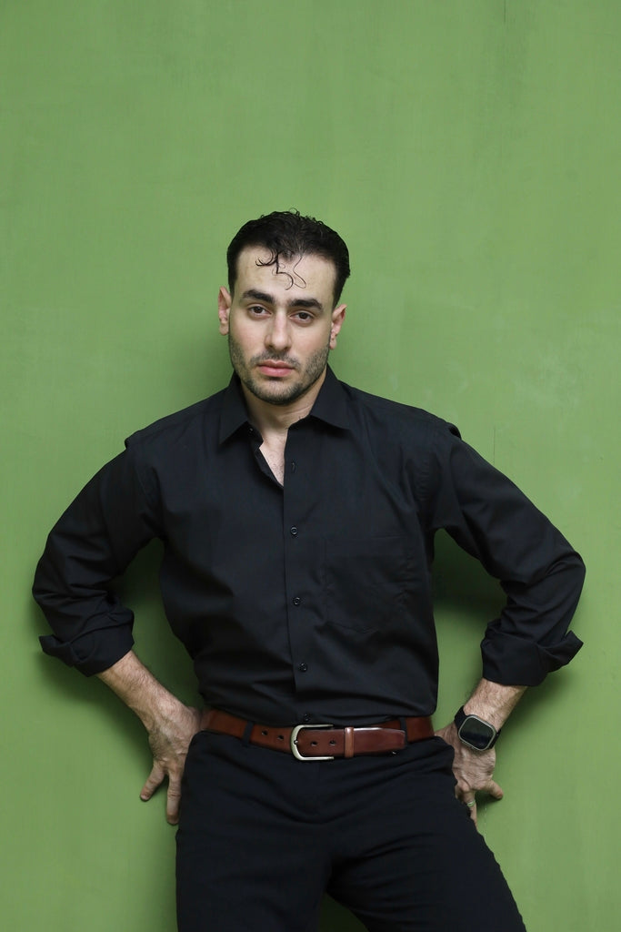 Men's Black Solid Formal Shirt