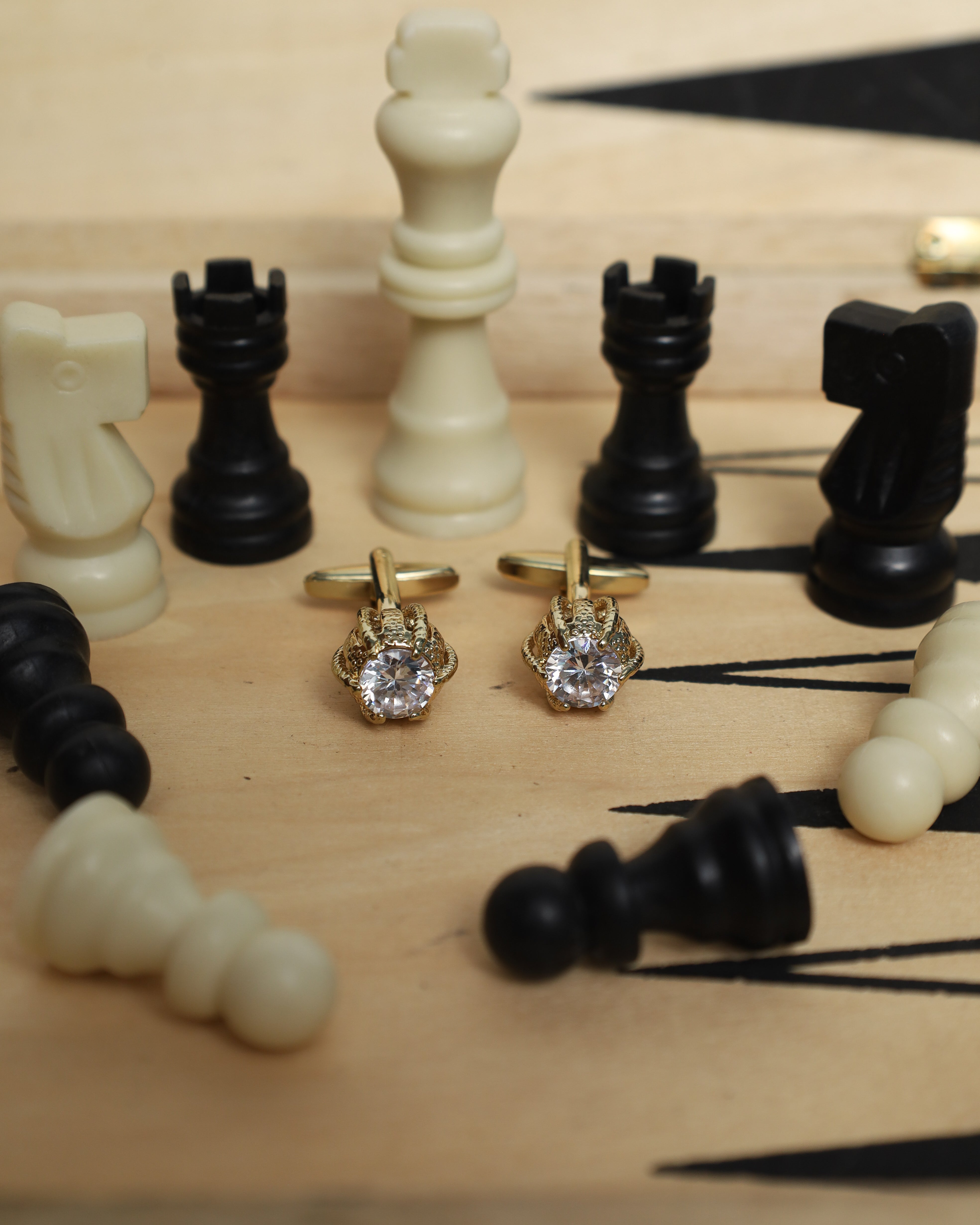 Gold Medusa Hexagon Cufflinks