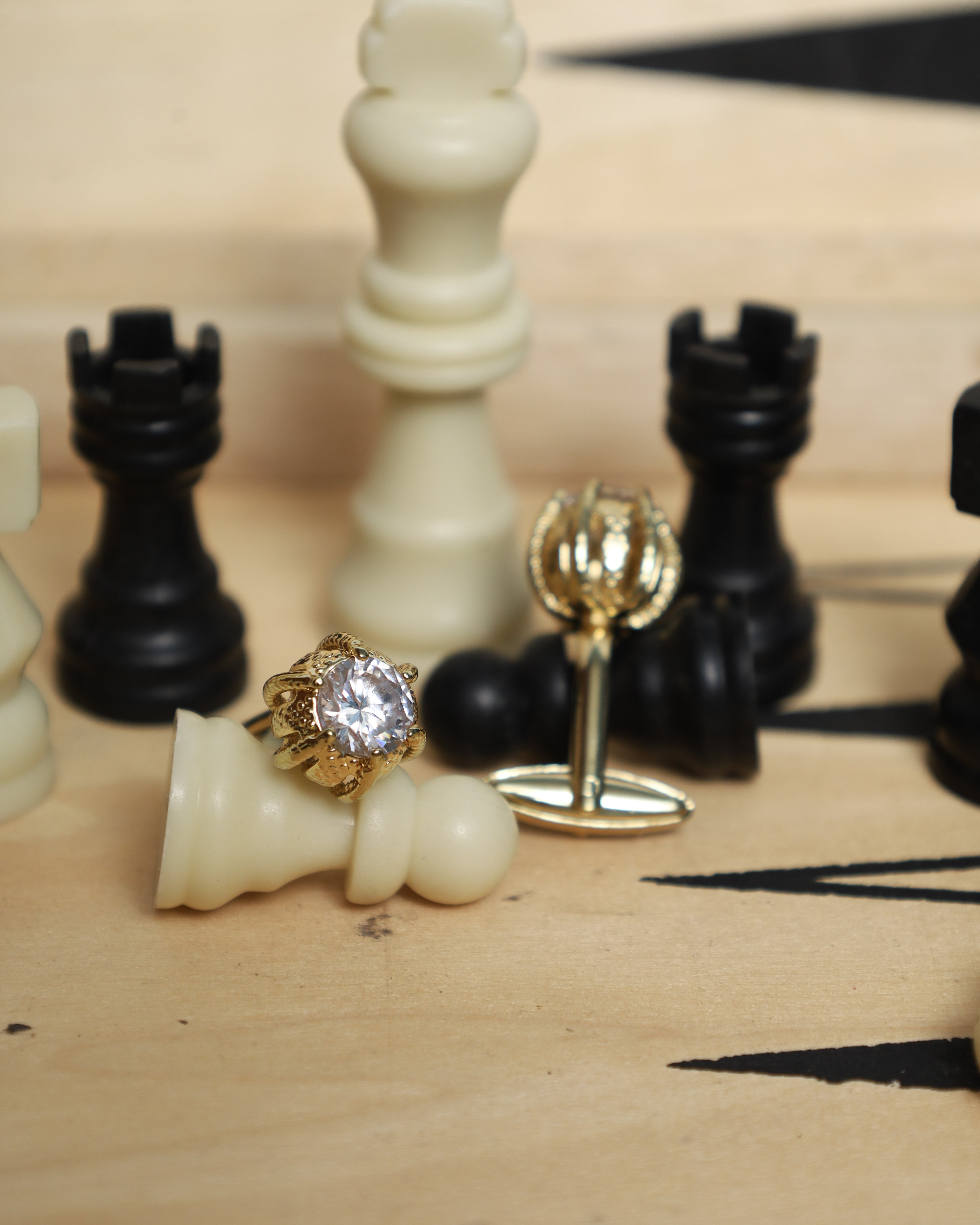 Gold Medusa Hexagon Cufflinks