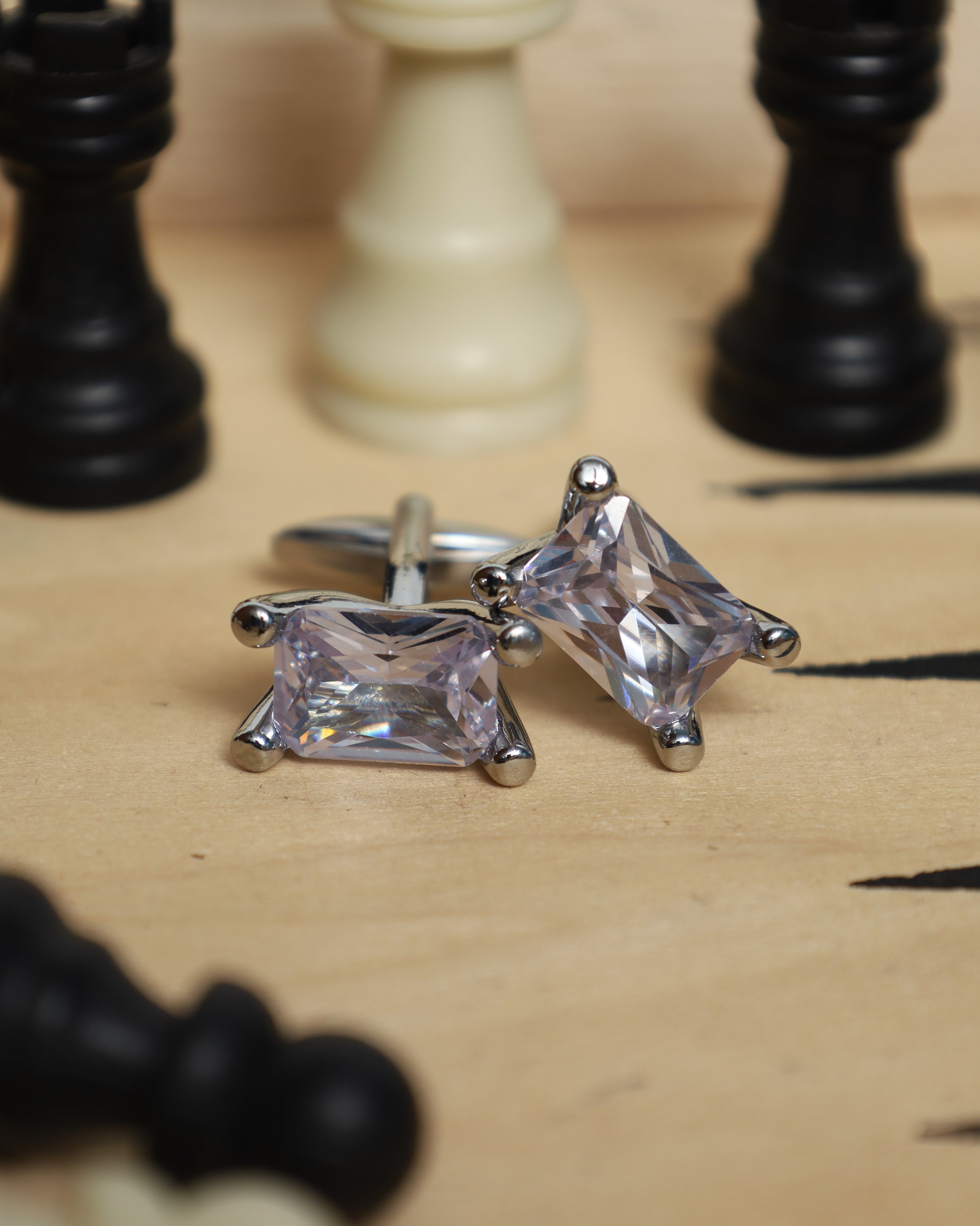 Silver Crystal Luxe Cufflinks