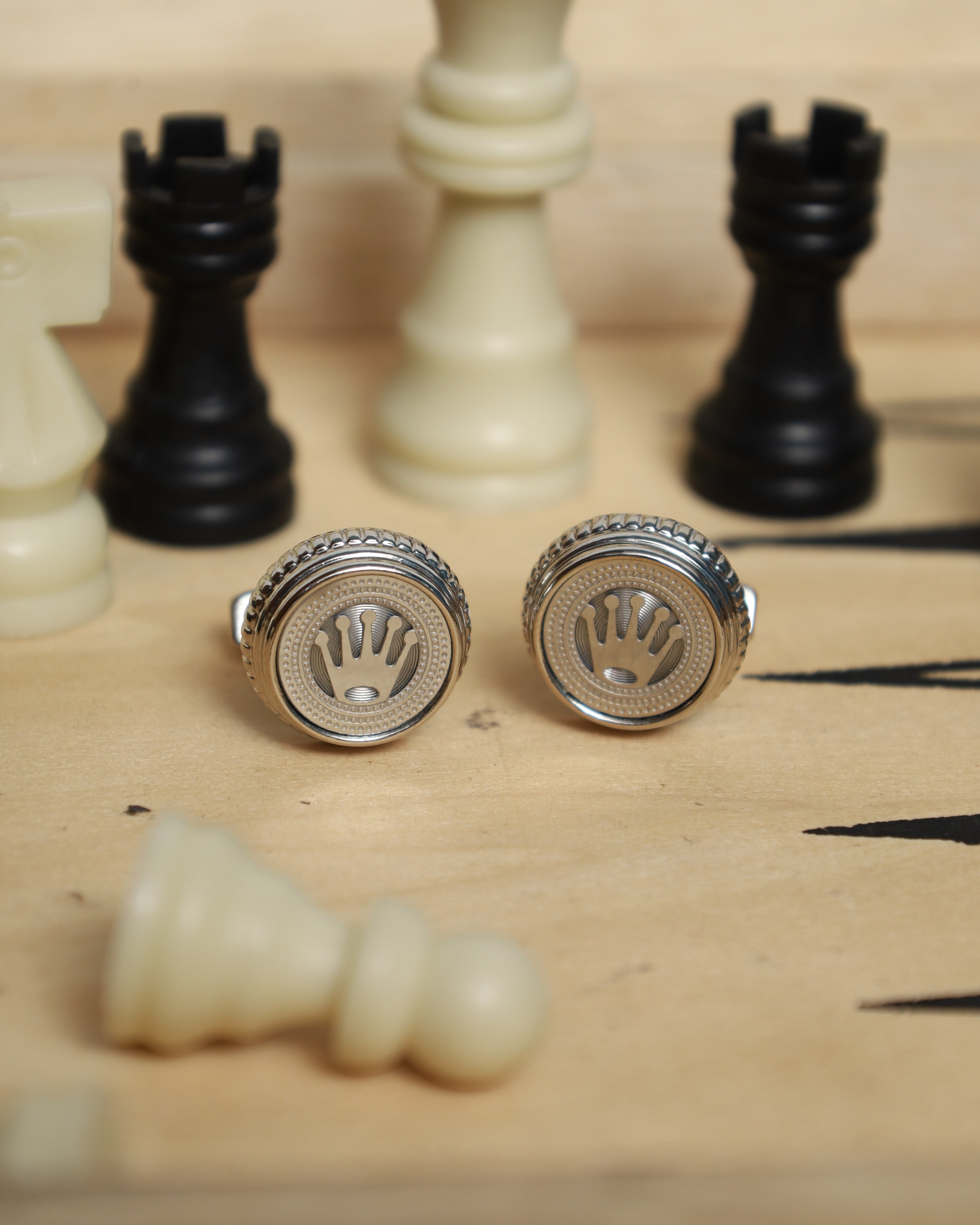 Silver Crown Cufflinks