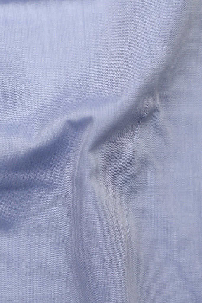Sky Blue Contrast-Trim Designer Shirt