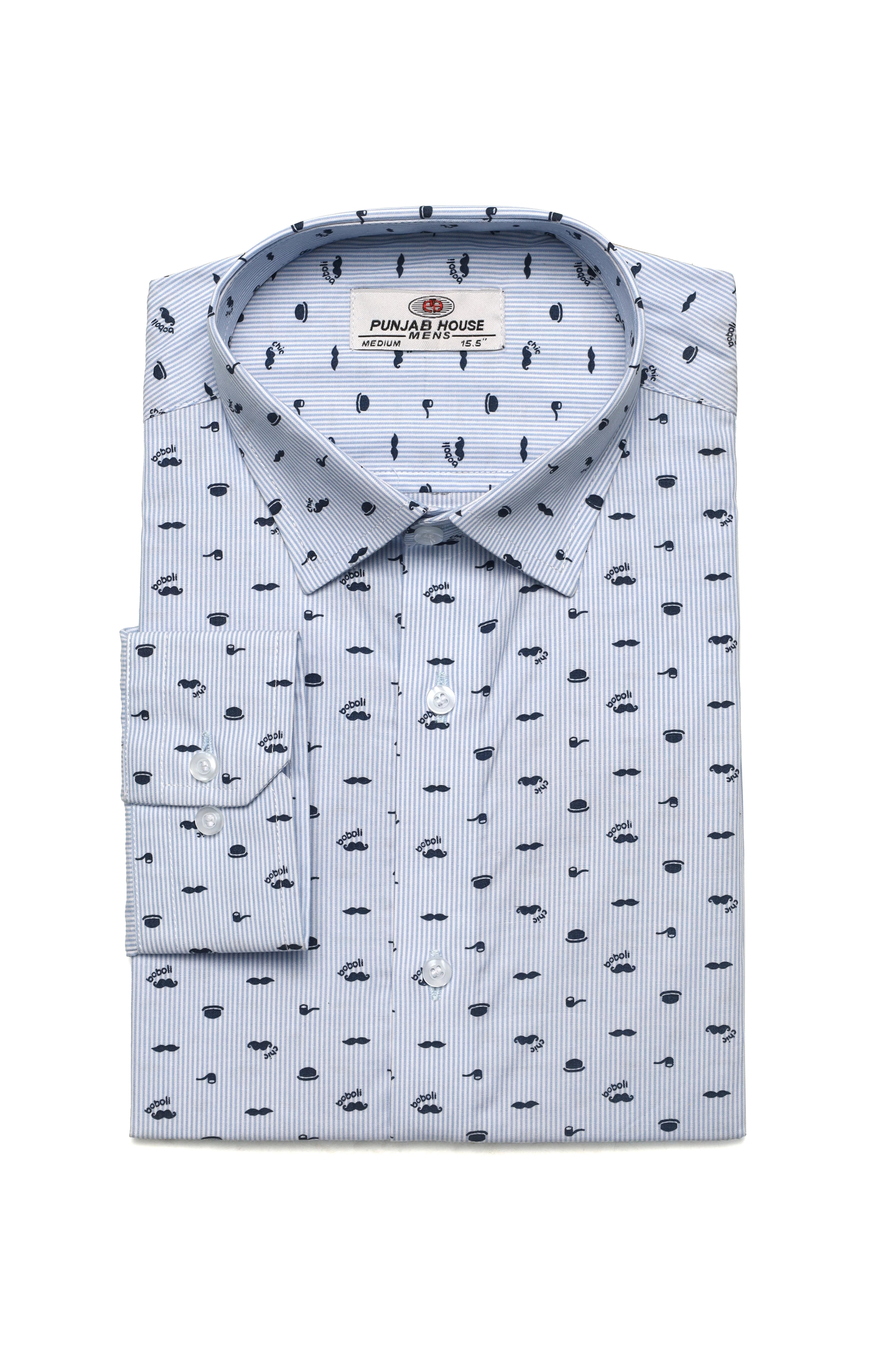 Printed Shirt with Gentleman Novelty Print