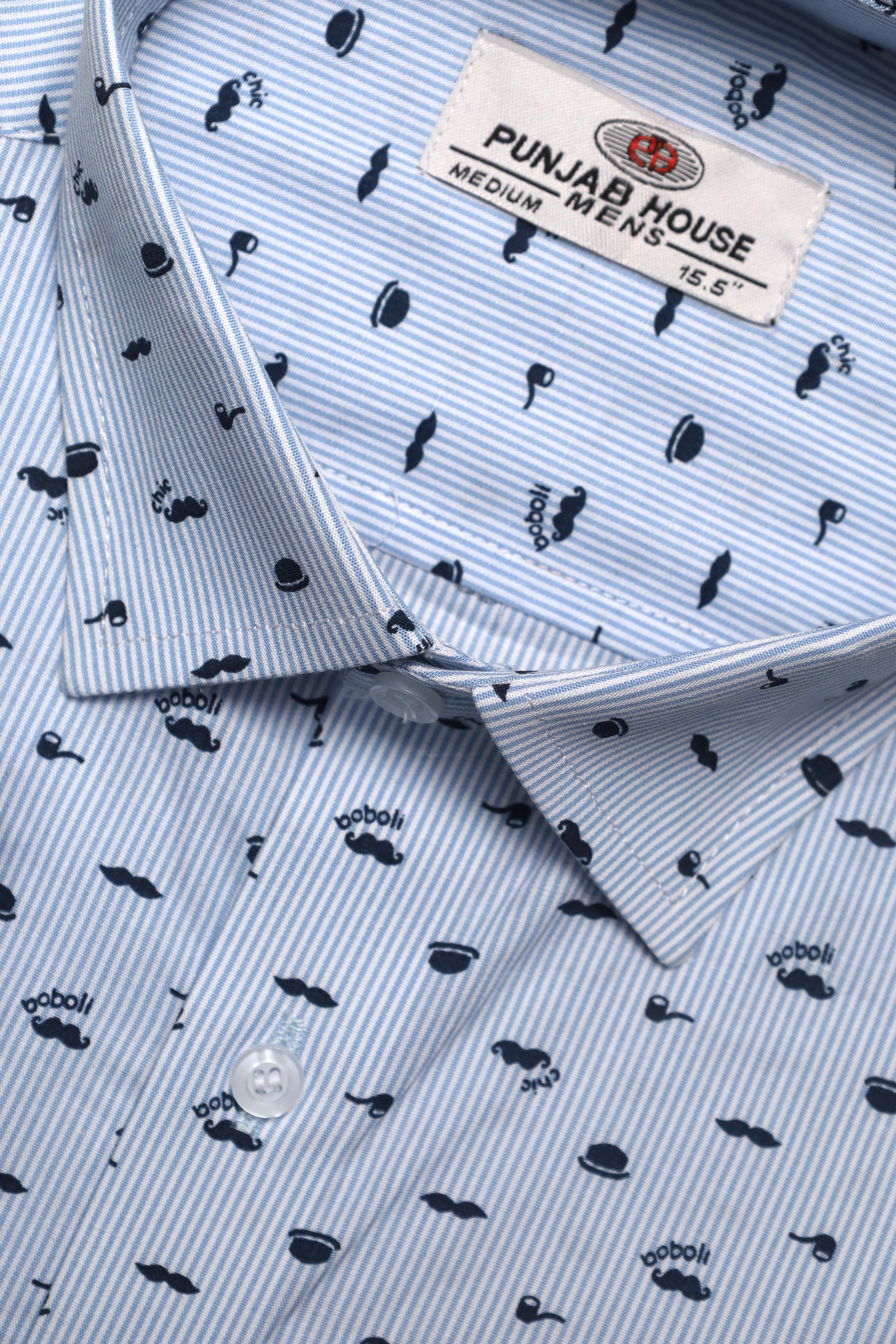 Printed Shirt with Gentleman Novelty Print