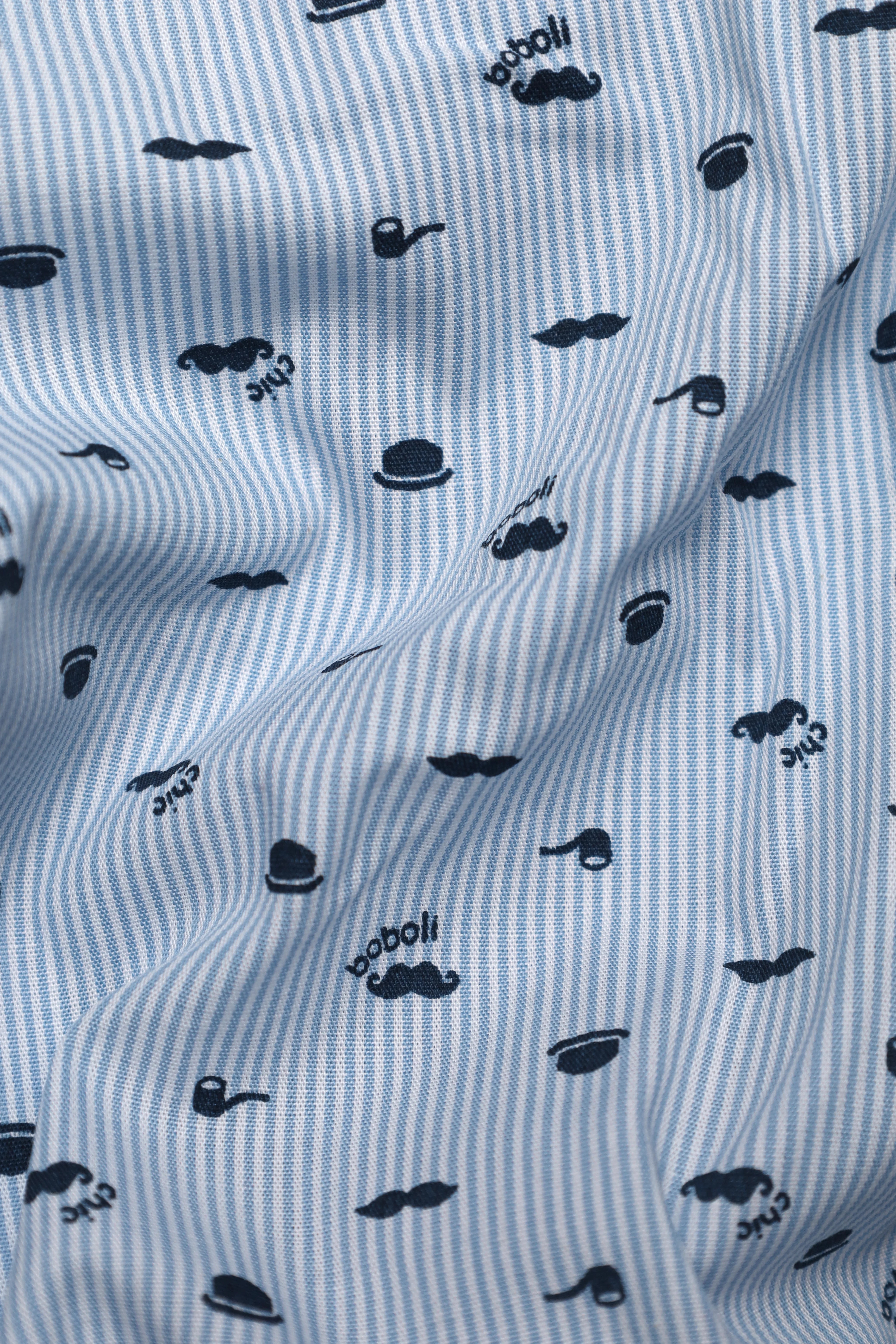 Printed Shirt with Gentleman Novelty Print