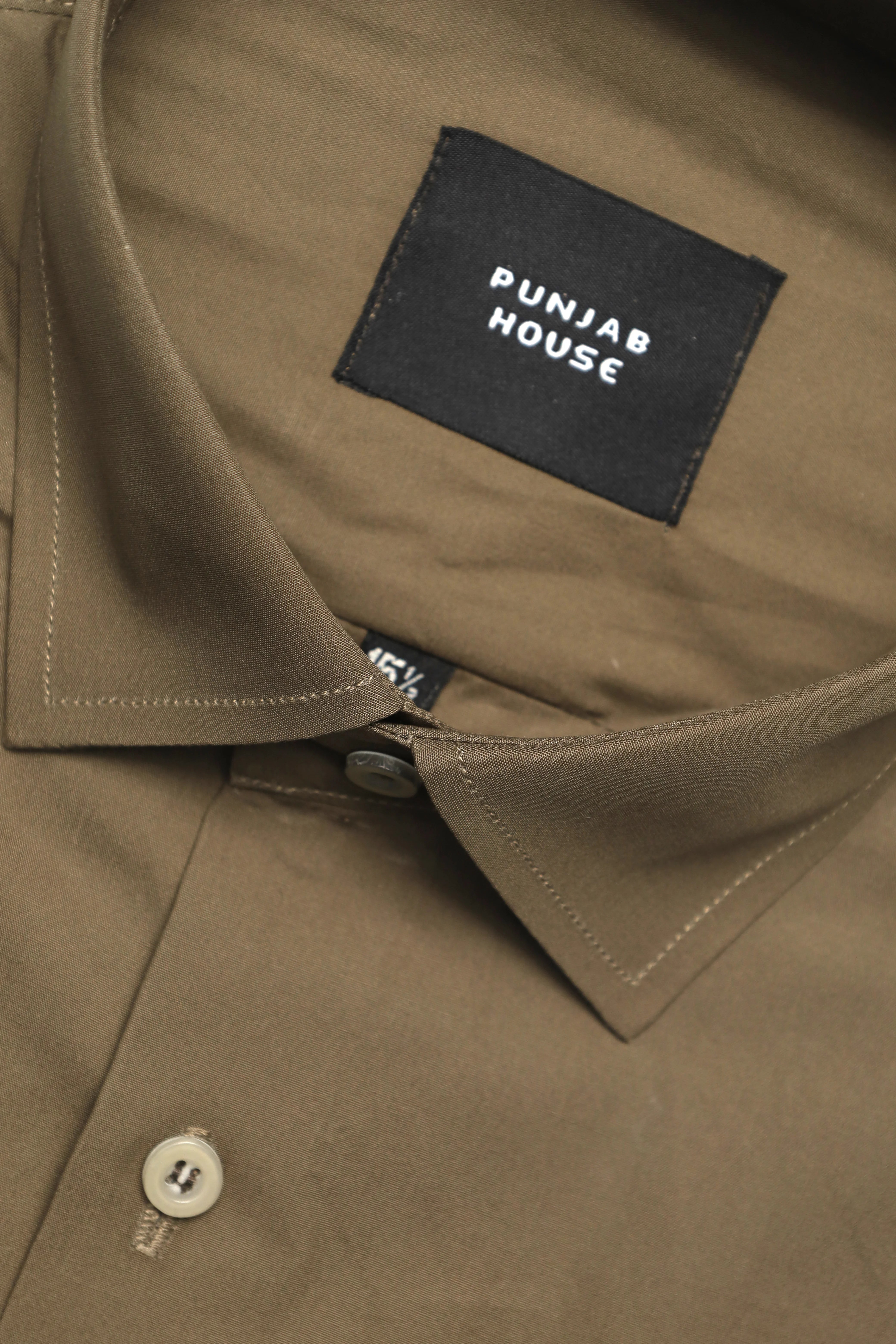 Kaki Formal Plain Shirt