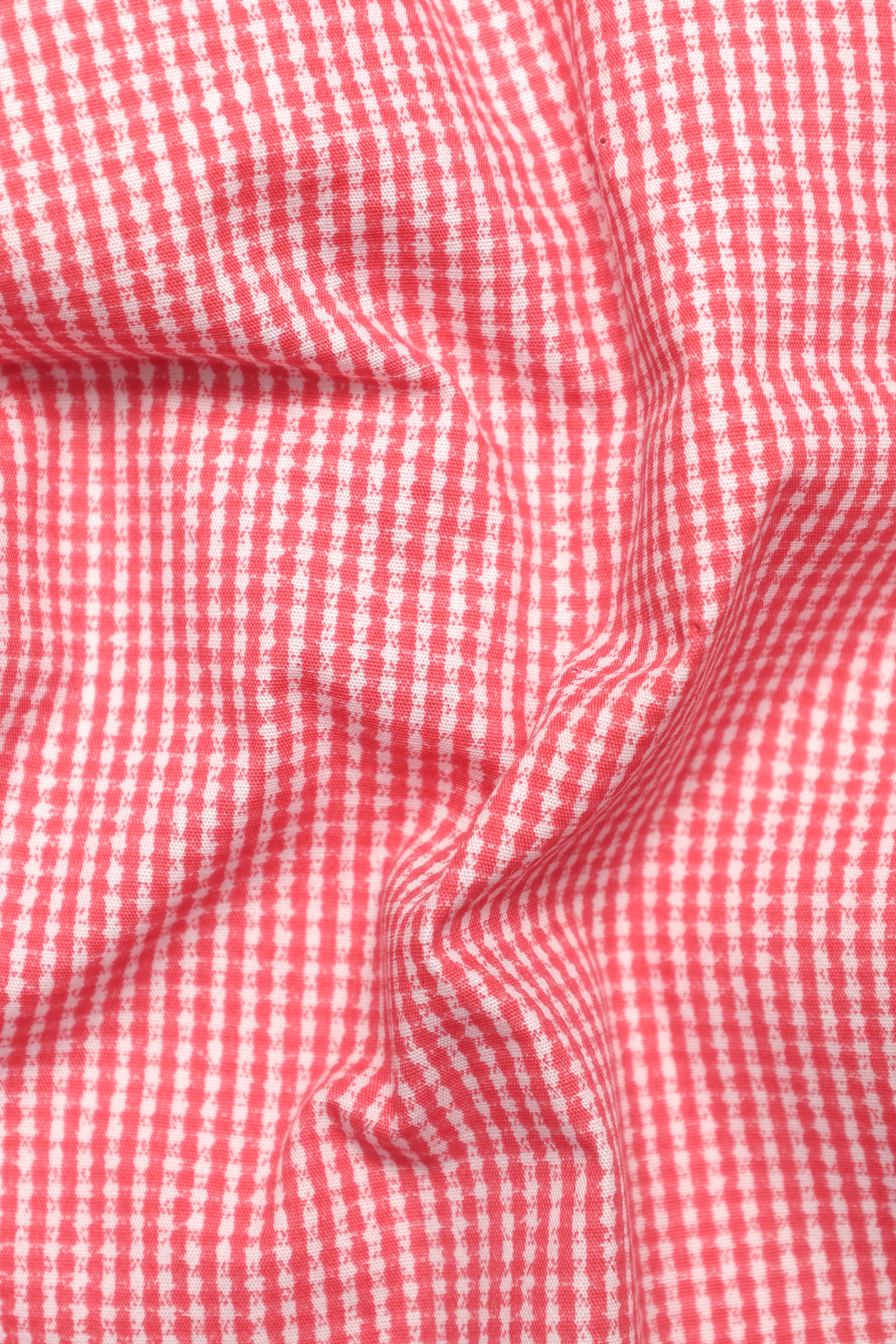 Punjab House Salmon Pink-Check Shirt