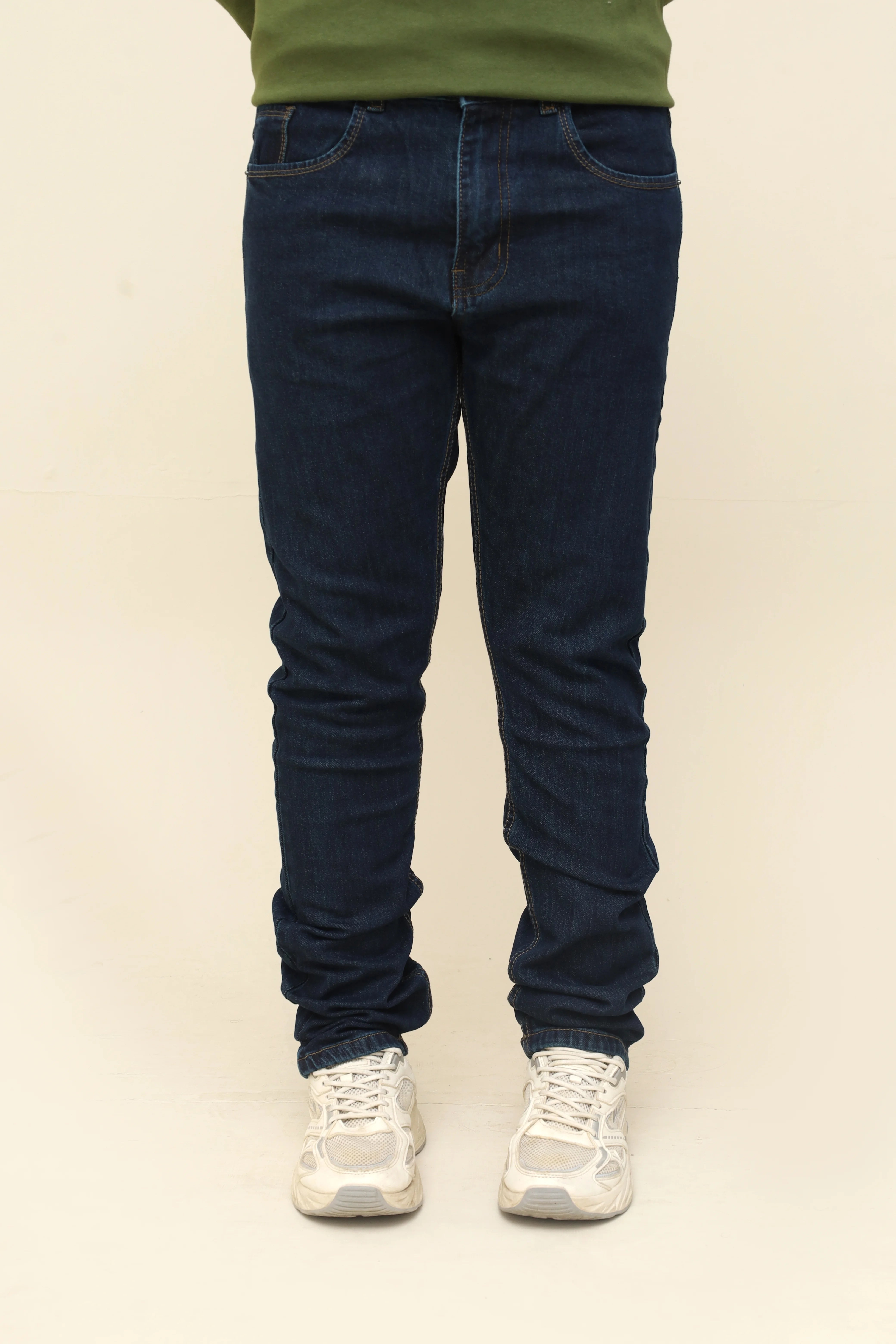 Deep Indigo Dark Blue Denim Jeans