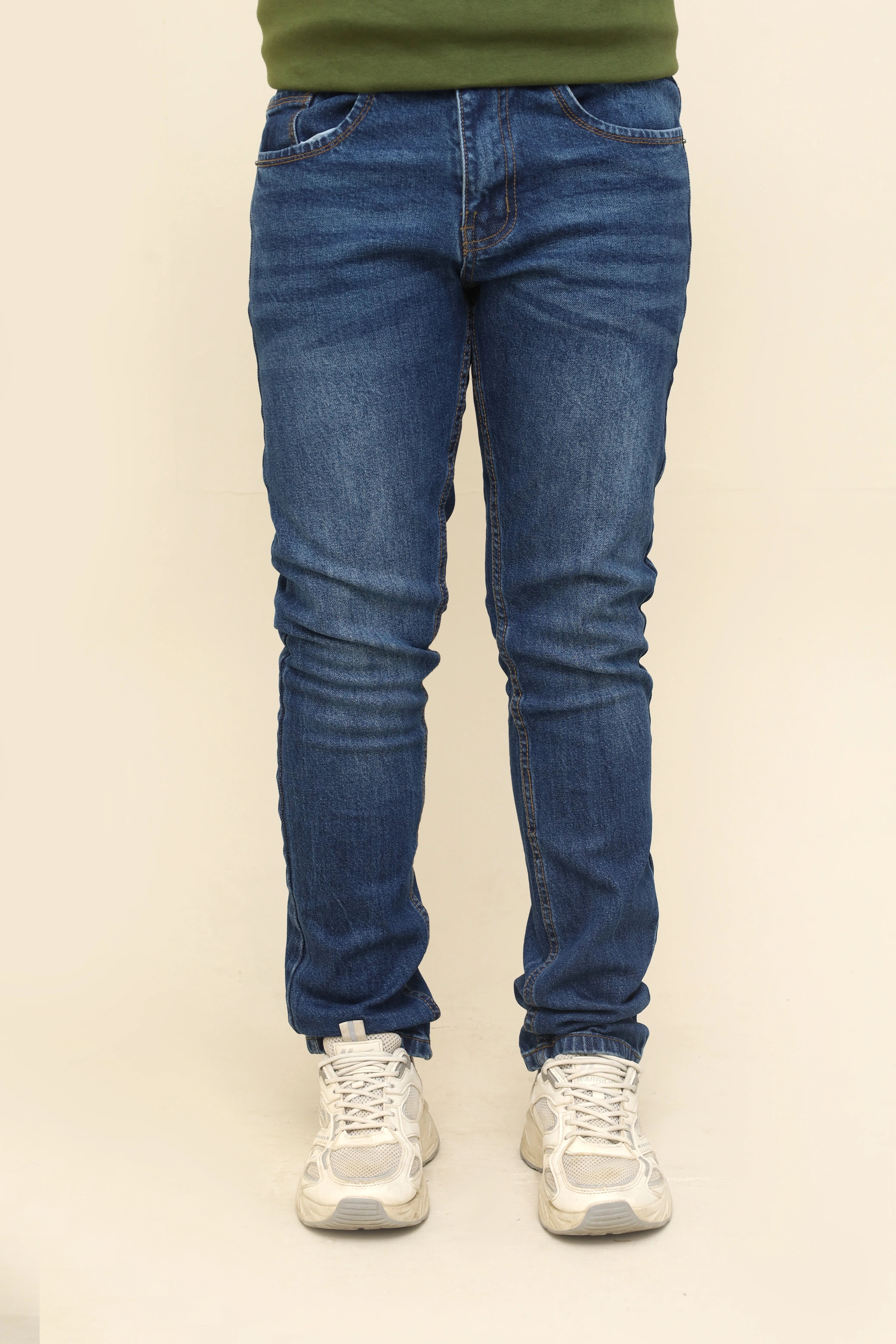 Classic Dark Wash Denim Jeans