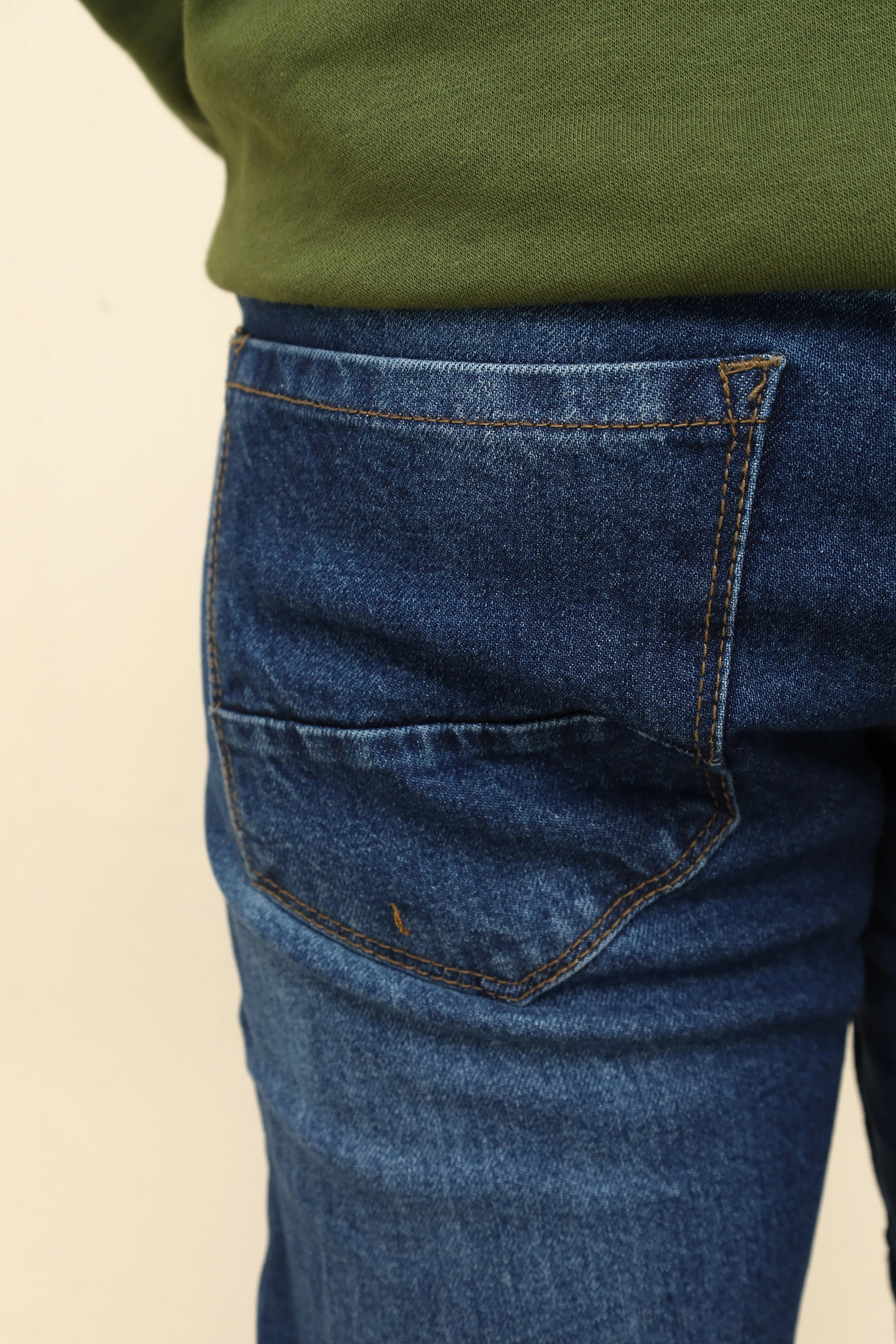 Classic Dark Wash Denim Jeans