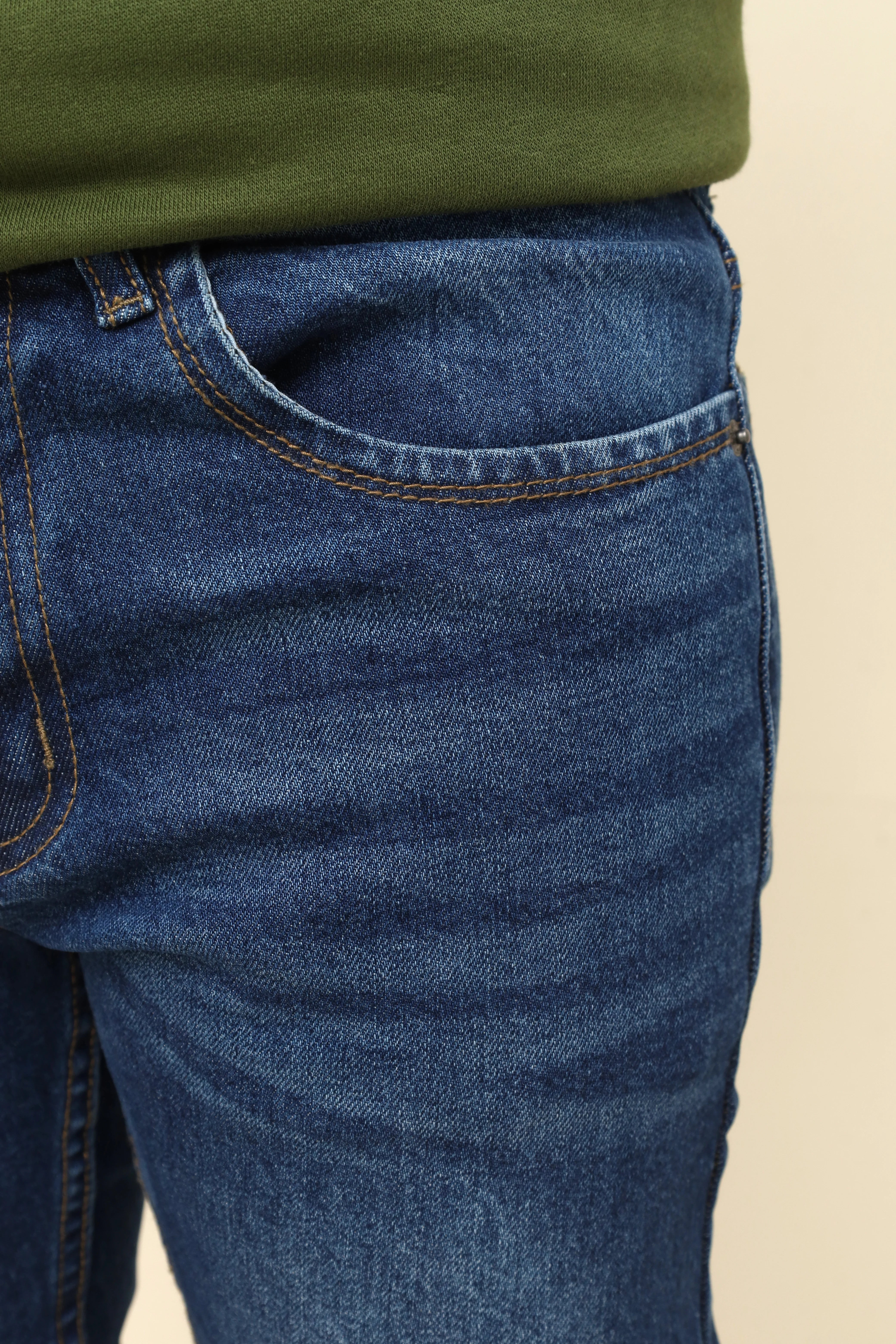 Classic Dark Wash Denim Jeans