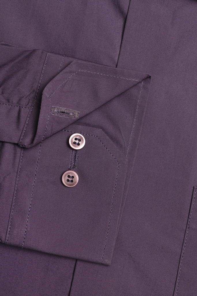 Dark Purple Formal Plain Shirt