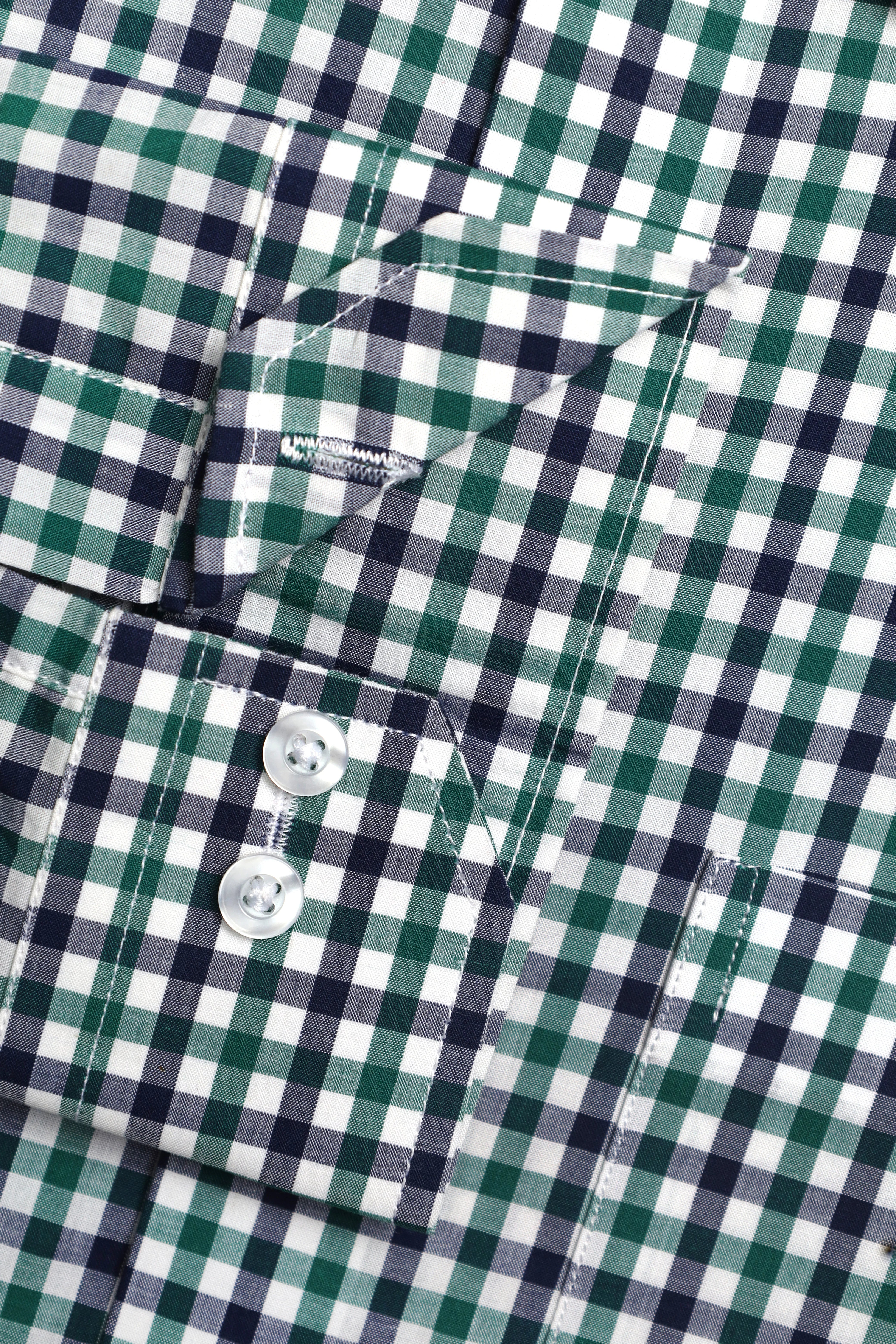 Navy and Forest Green Check Shirt
