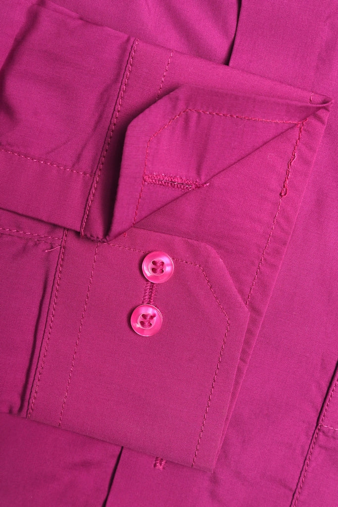 Dark Pink Formal Plain Shirt