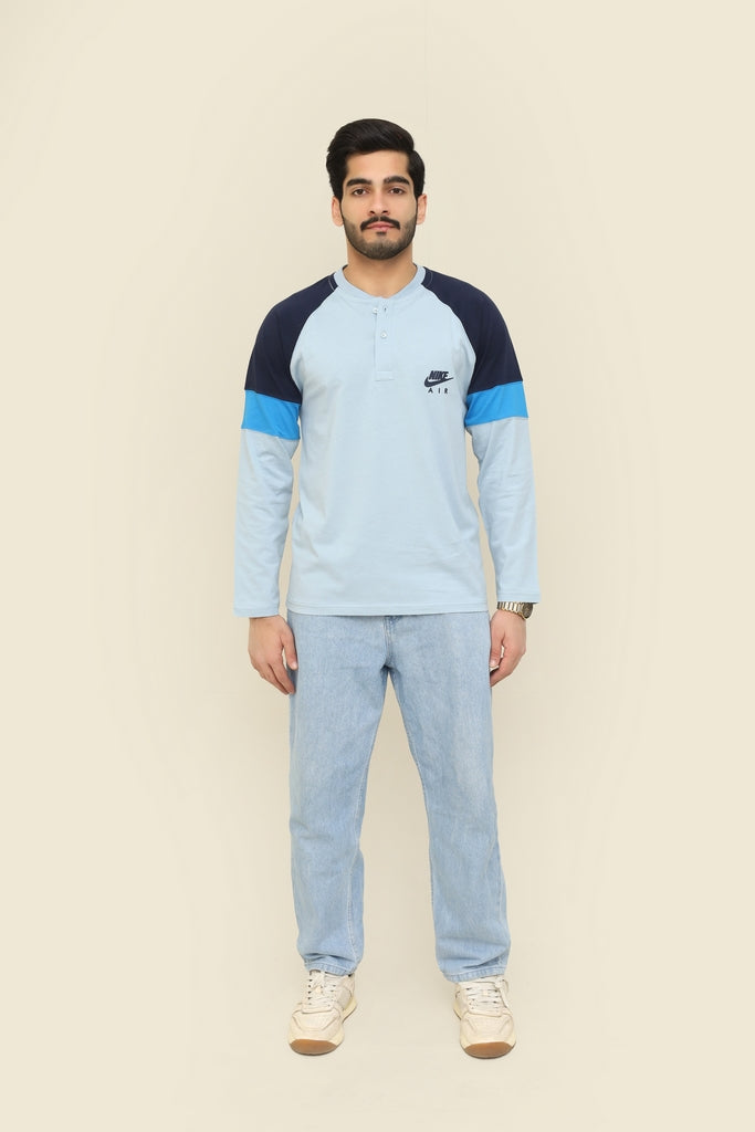 Nike Air Color Block Long Sleeve Polo T-Shirt