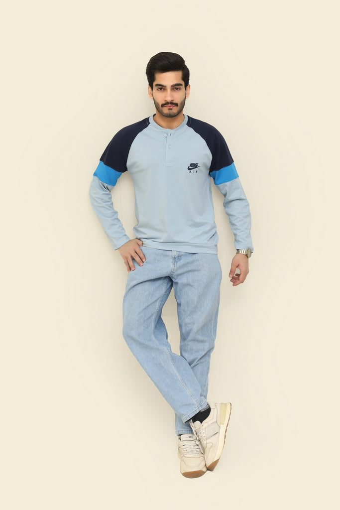 Nike Air Color Block Long Sleeve Polo T-Shirt