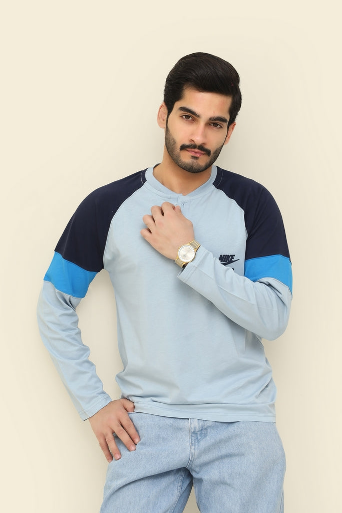 Nike Air Color Block Long Sleeve Polo T-Shirt
