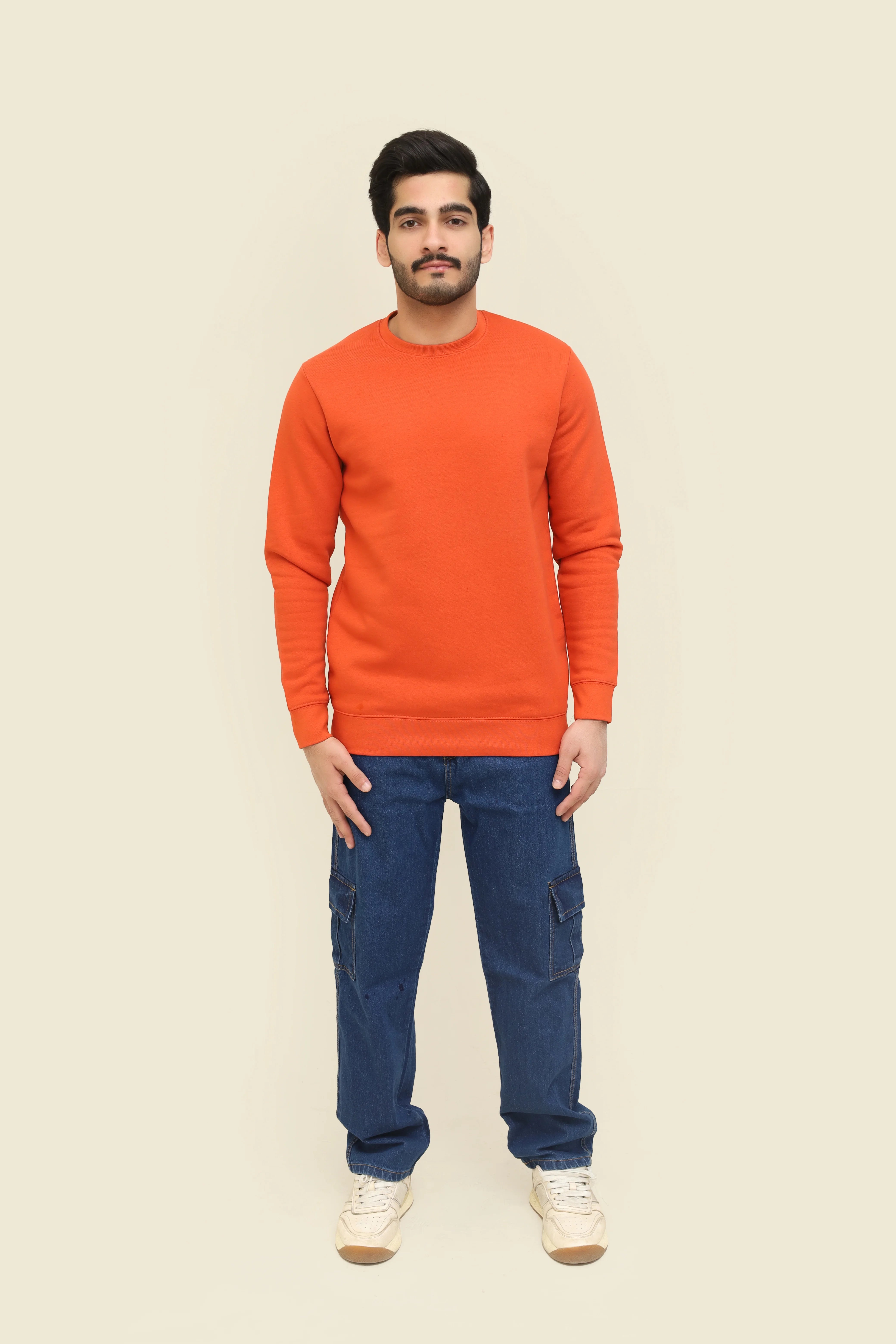 Men's Bold Orange Sweatshirt