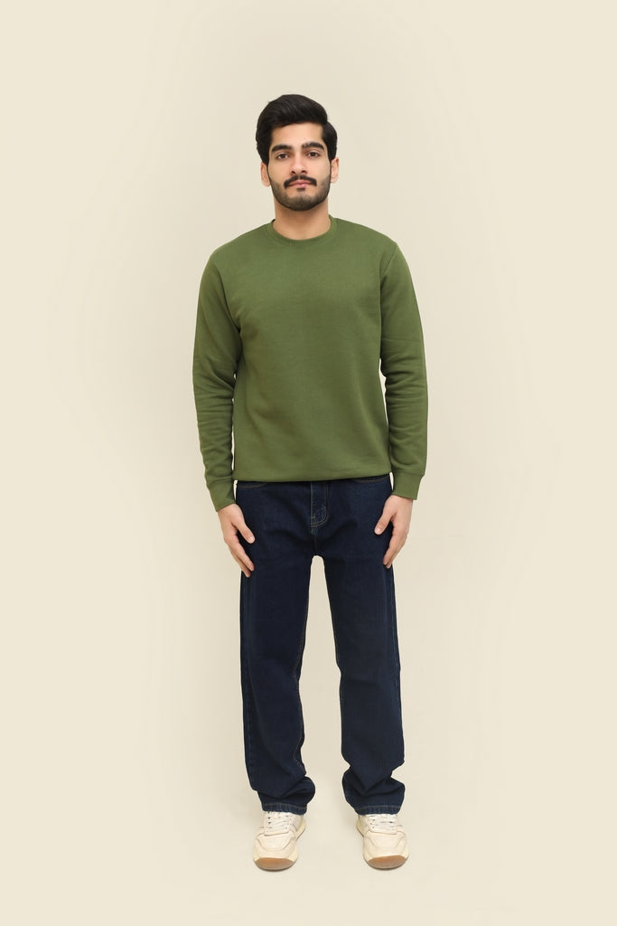 Men's Sage Green Crewneck Sweatshirt