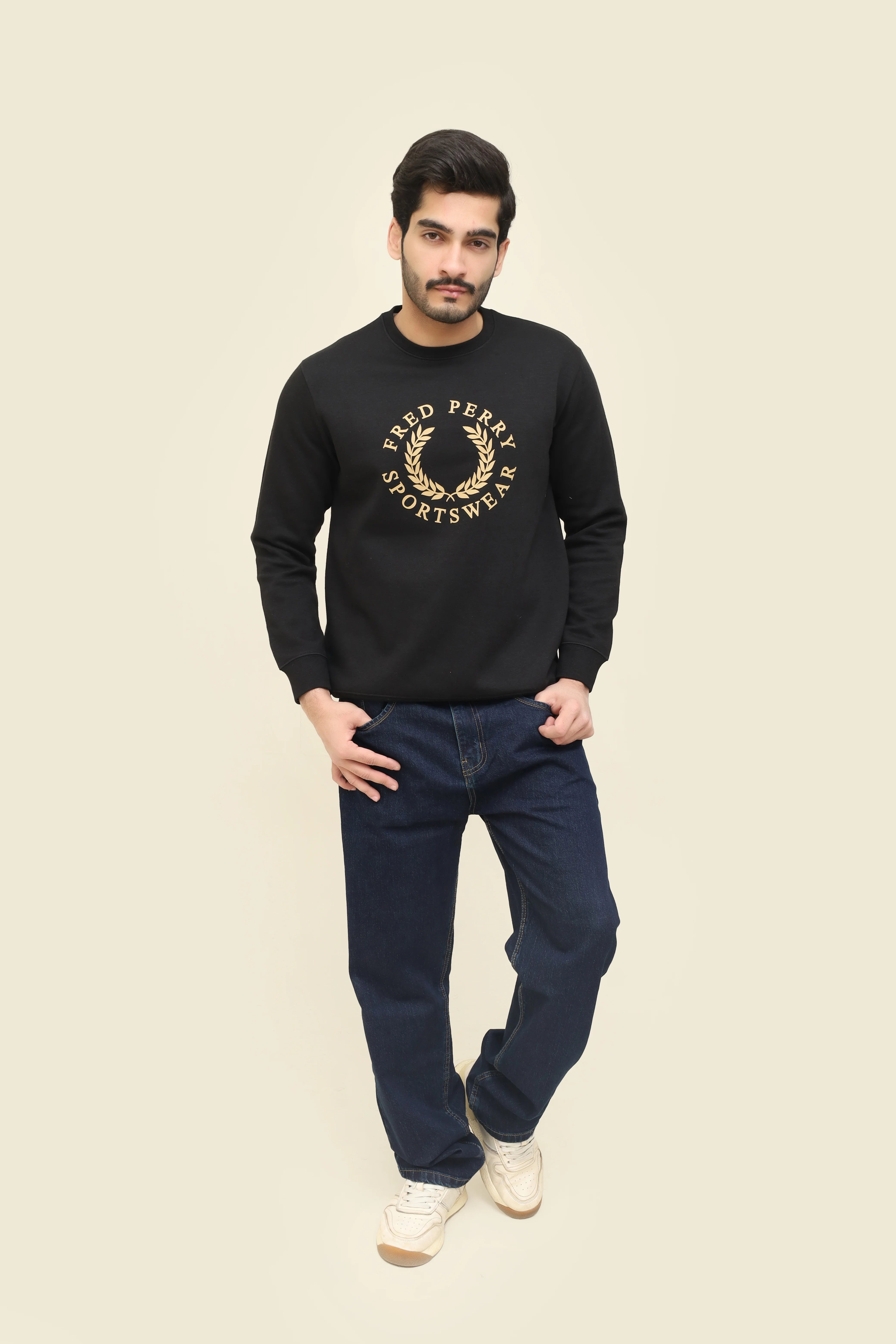 Fred Perry Black Sweat Shirt