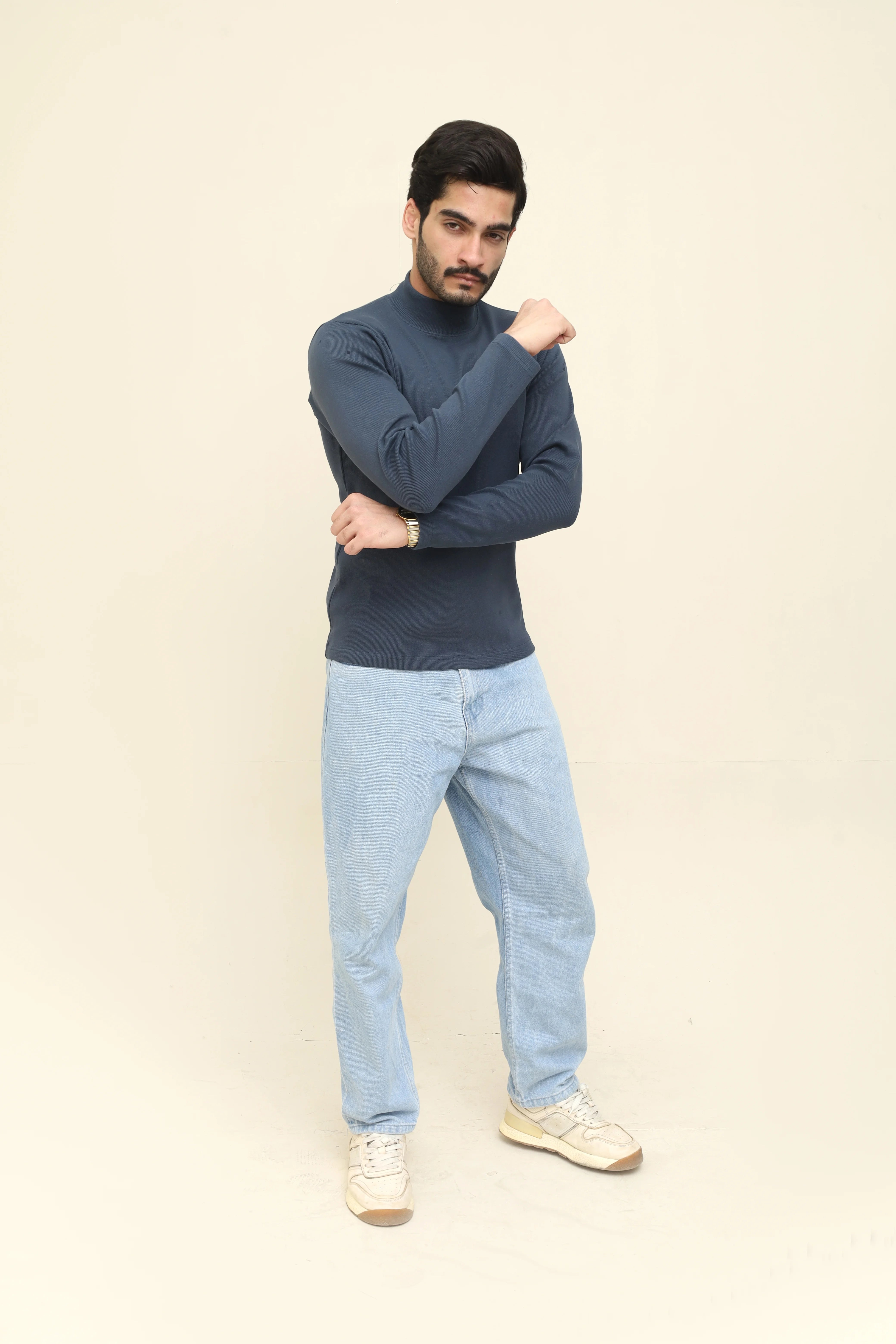 Men's Ribbed Turtle Neck Shirt